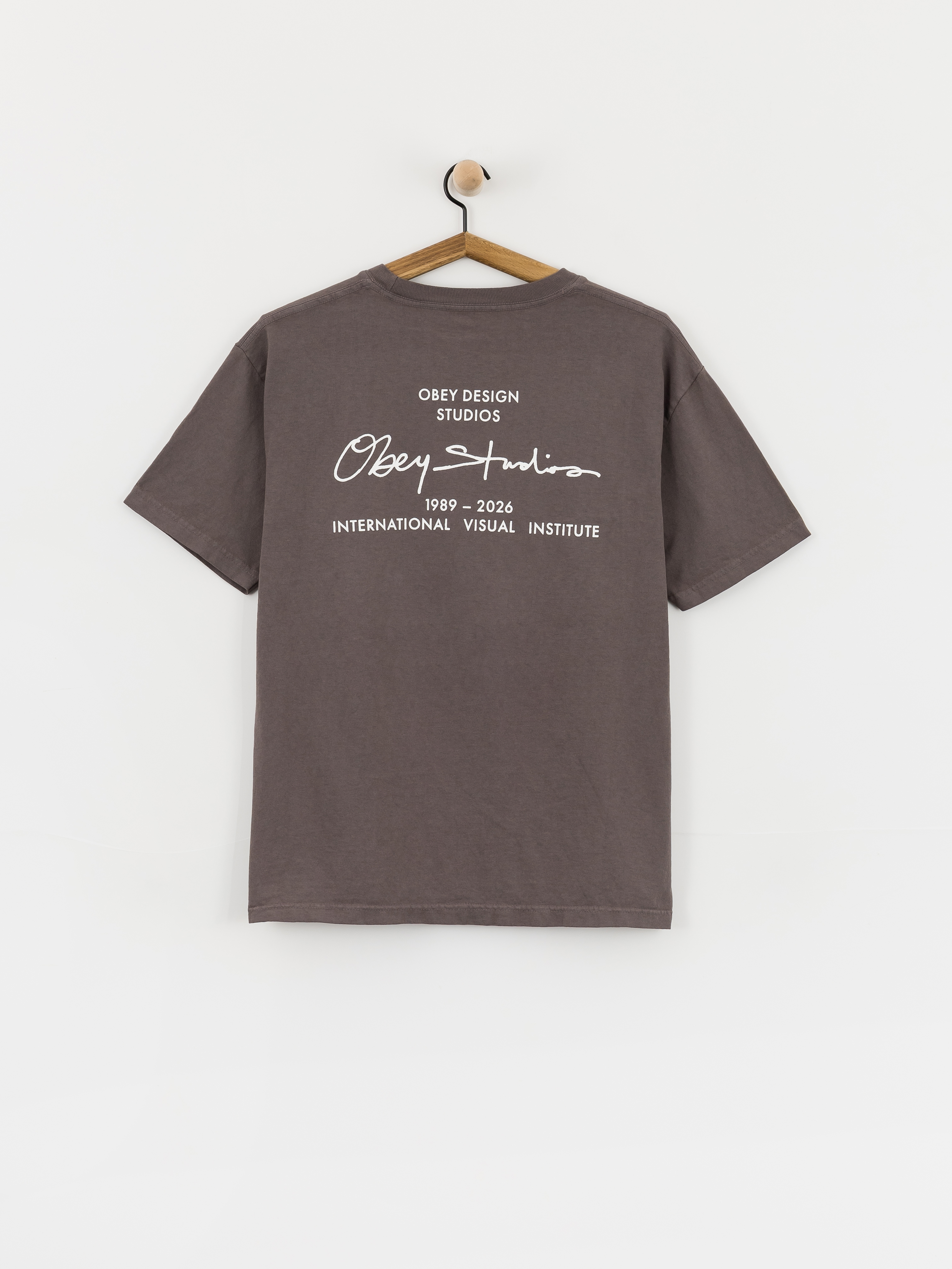 Тениска OBEY Institute (pigment dusty black)