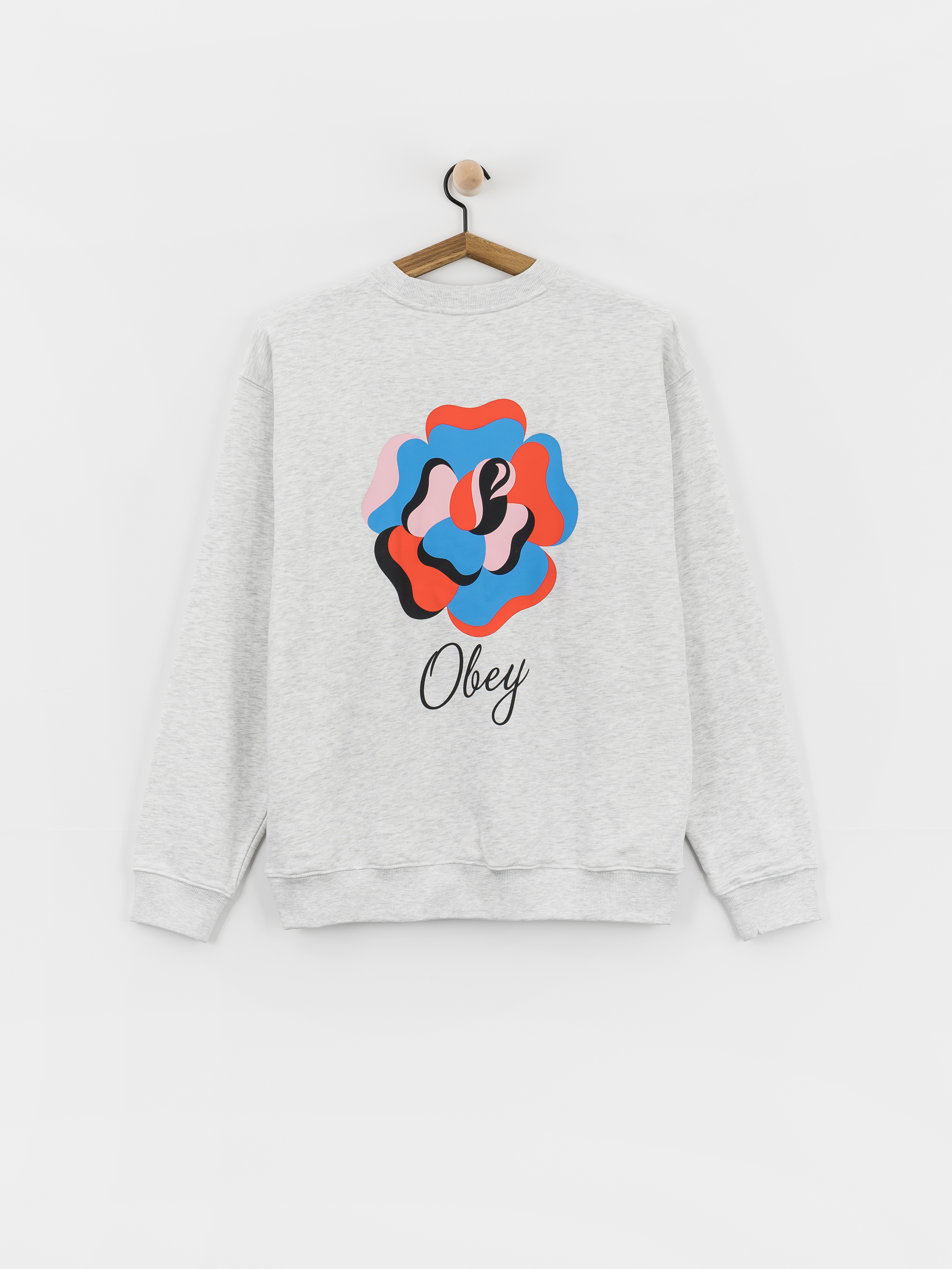 Суитшърт OBEY Paper Rose (heather grey)