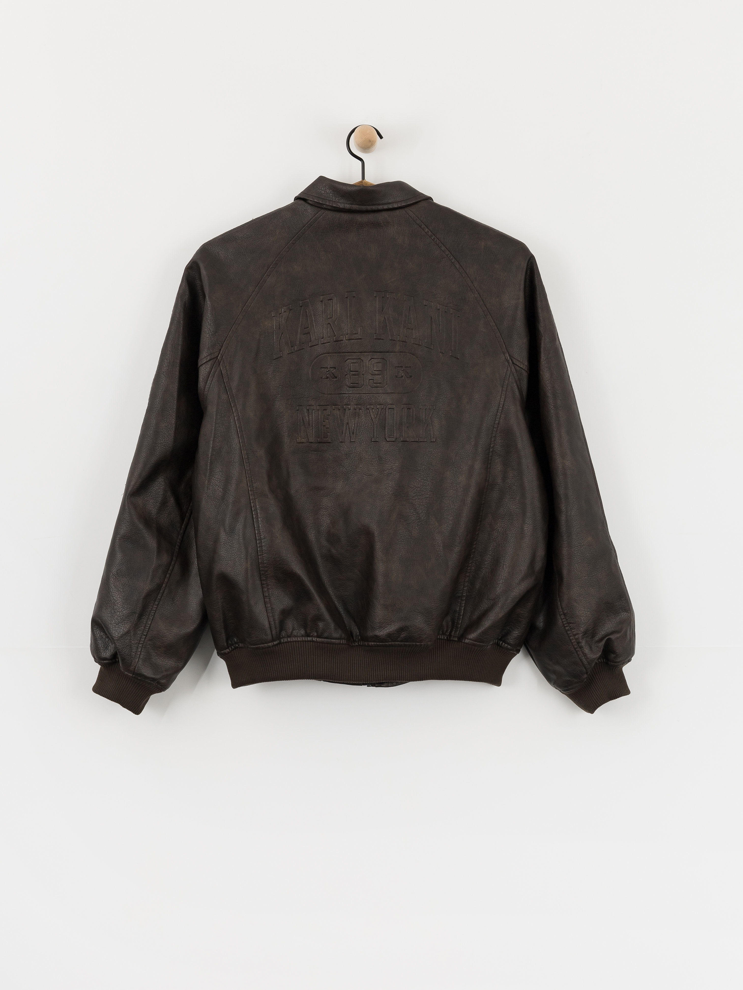 Яке Karl Kani Signature Pu Leather Bomber (brown)