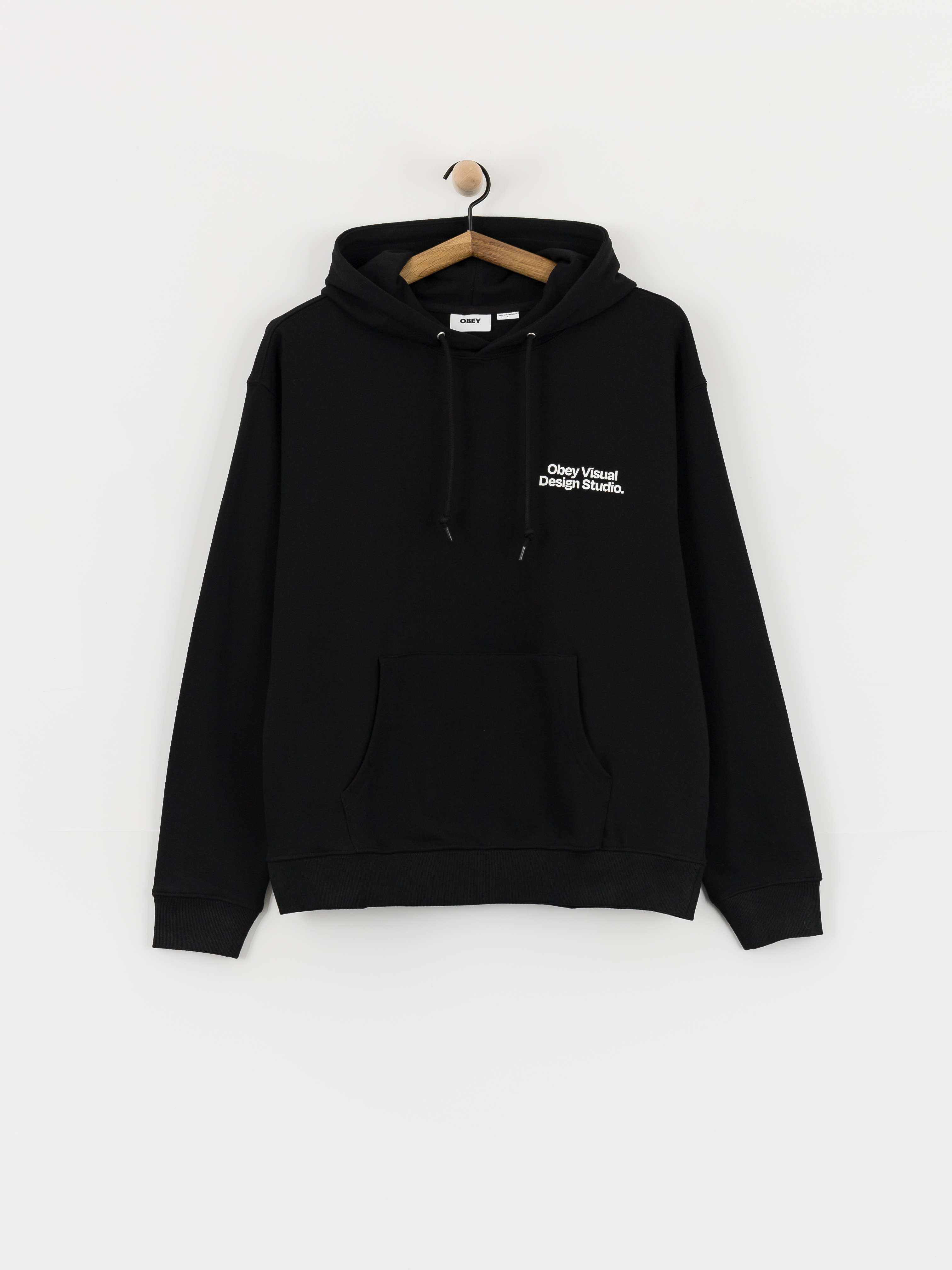 Суитшърт с качулка OBEY Visual Design Studio HD (black)
