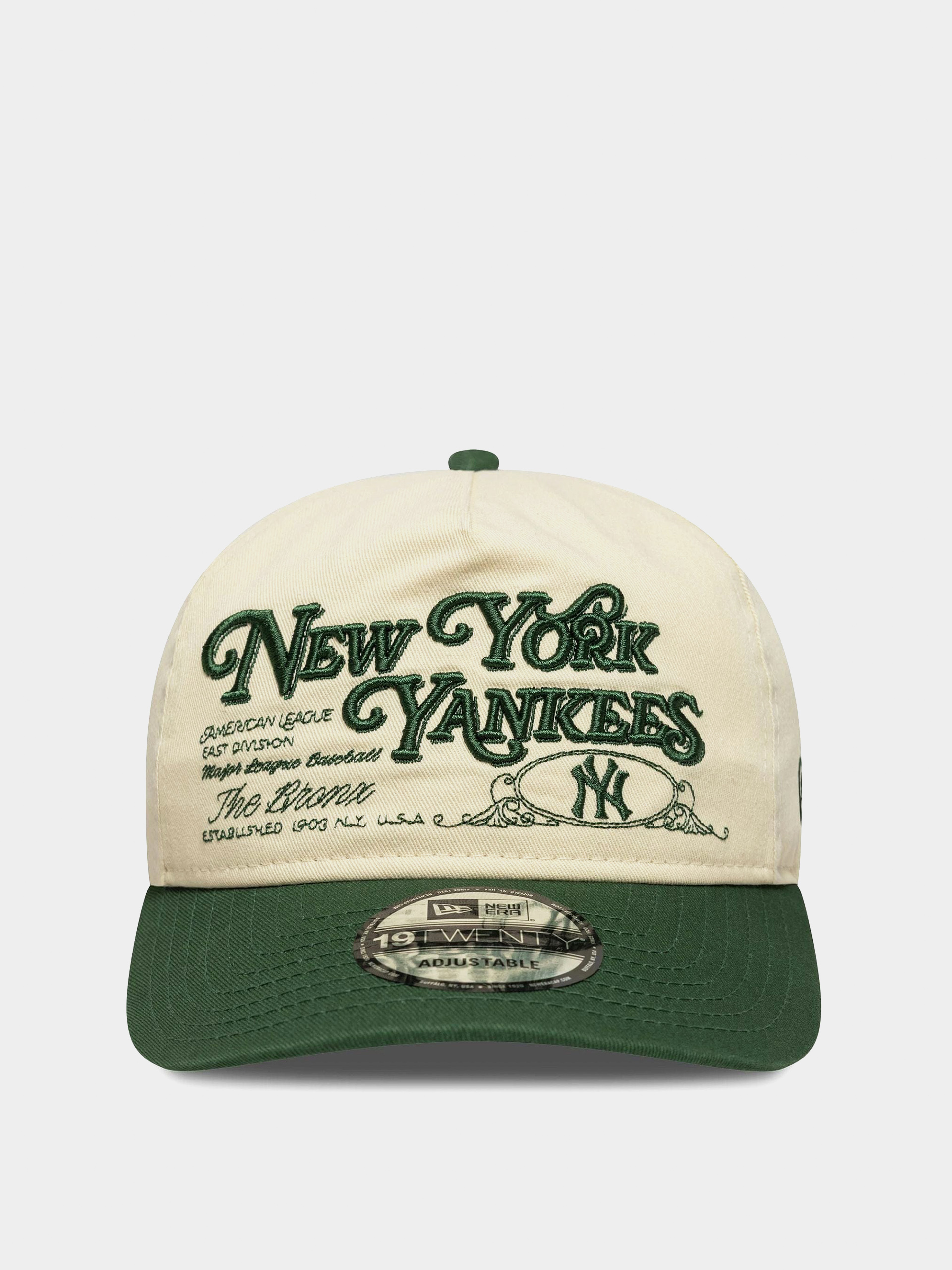 Шапка с козирка New Era Washed Graphic 19Twenty New York Yankees (light cream/cigar)