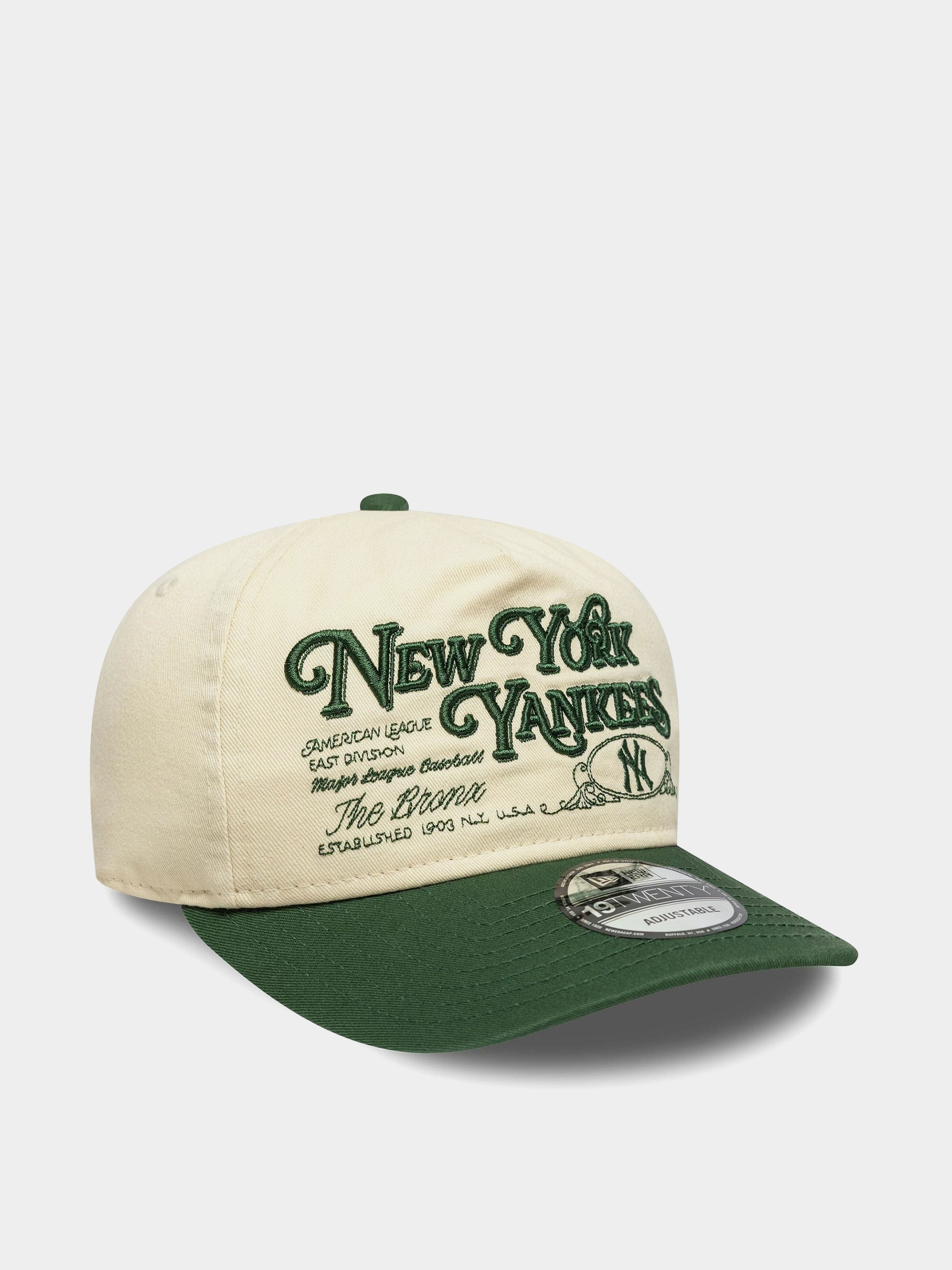 Шапка с козирка New Era Washed Graphic 19Twenty New York Yankees (light cream/cigar)