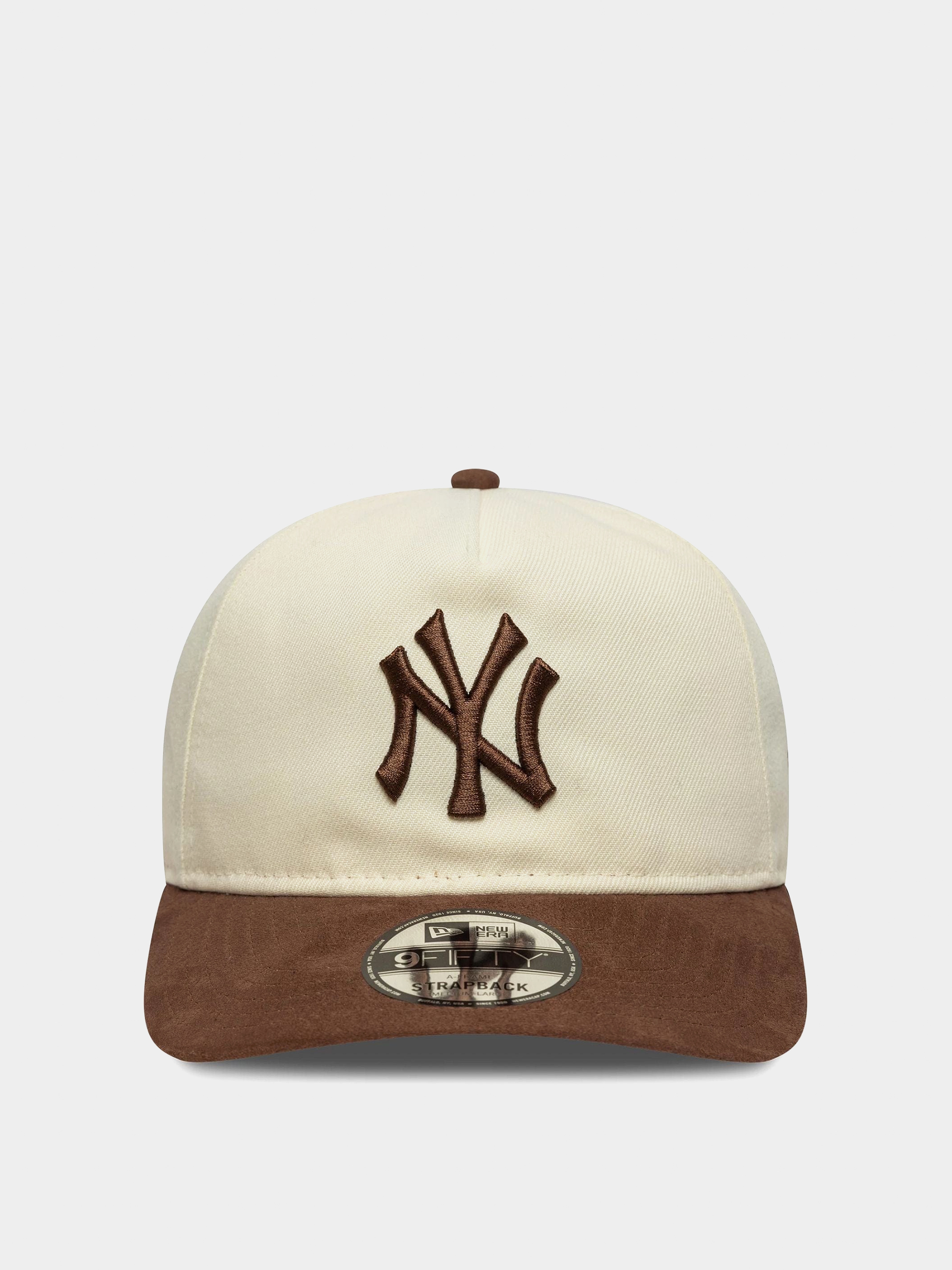 Шапка с козирка New Era Suede Visor 9Fifty New York Yankees (light cream/chestnut)