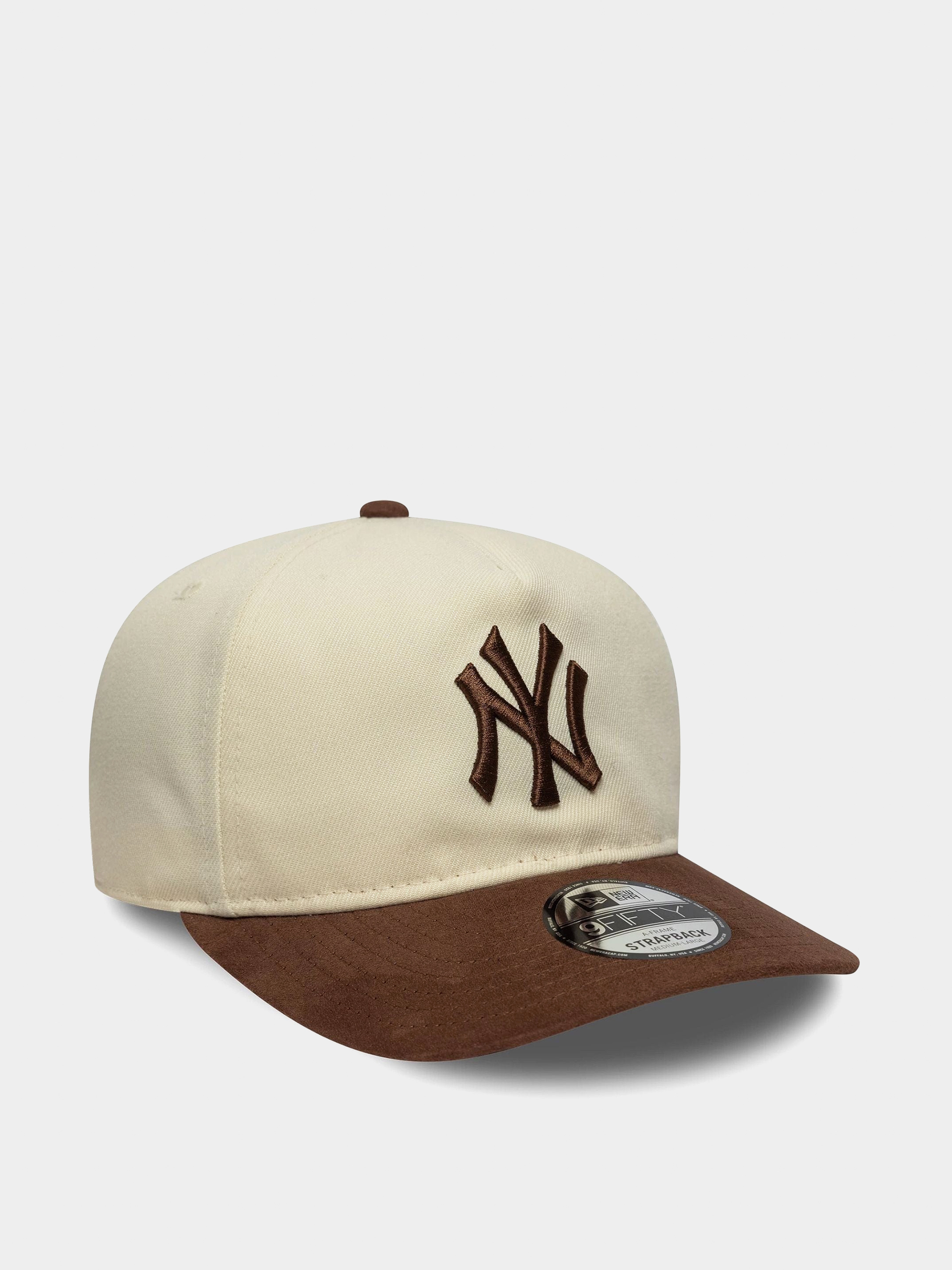 Шапка с козирка New Era Suede Visor 9Fifty New York Yankees (light cream/chestnut)