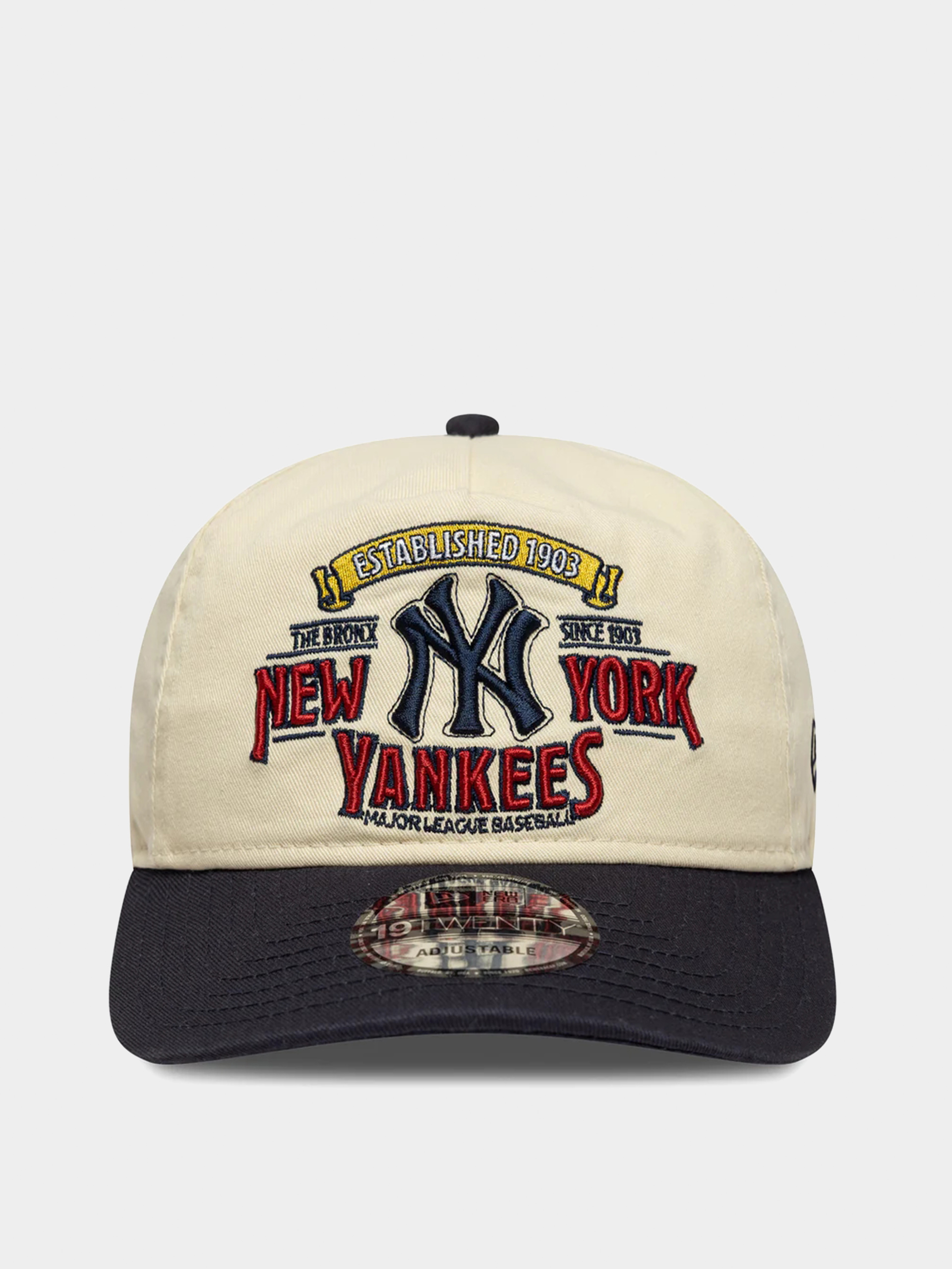 Шапка с козирка New Era Washed Graphic 19Twenty New York Yankees (light cream/navy)