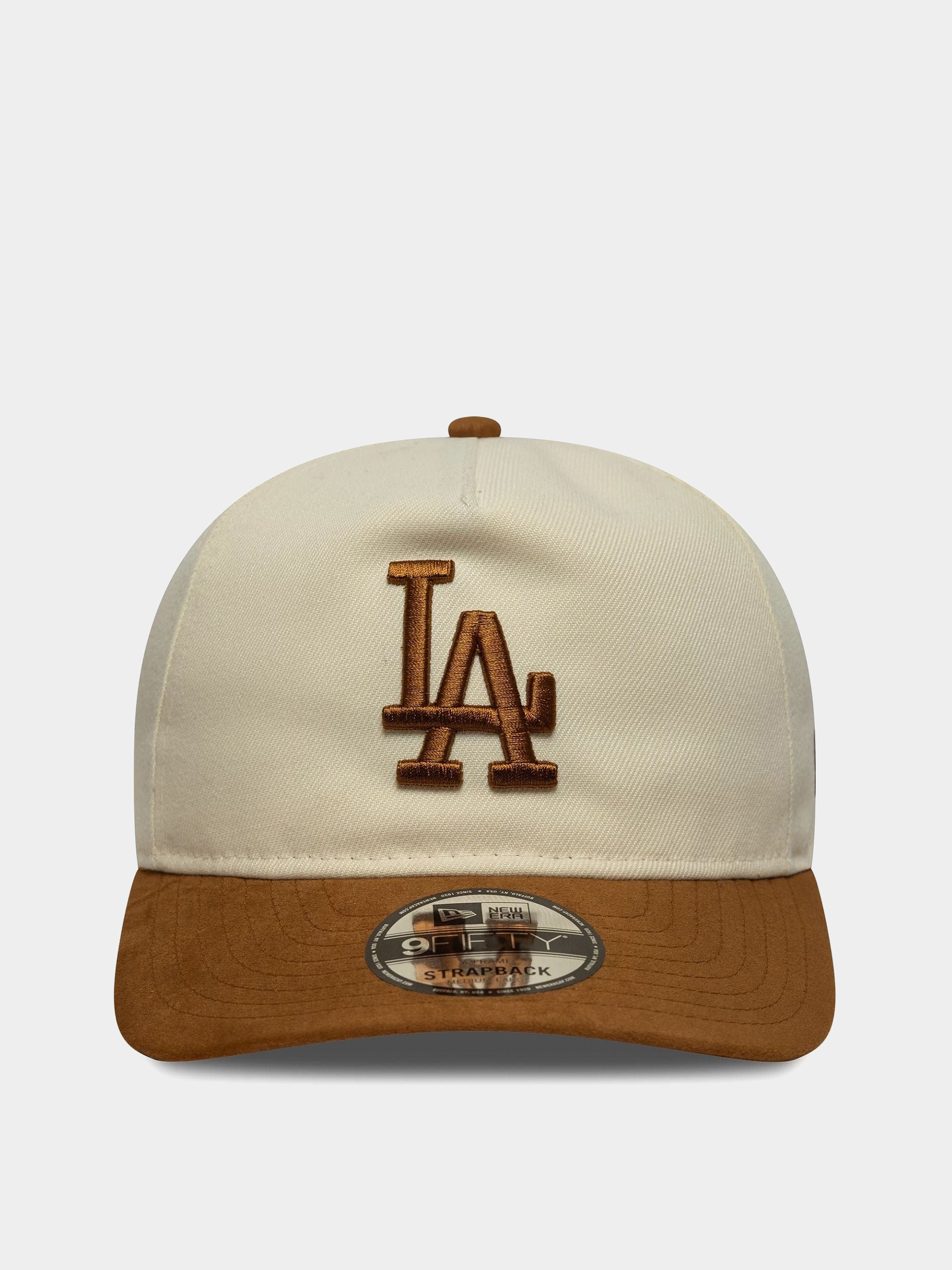 Шапка с козирка New Era Suede Visor 9Fifty La Dodgers (light cream/dark ochre)