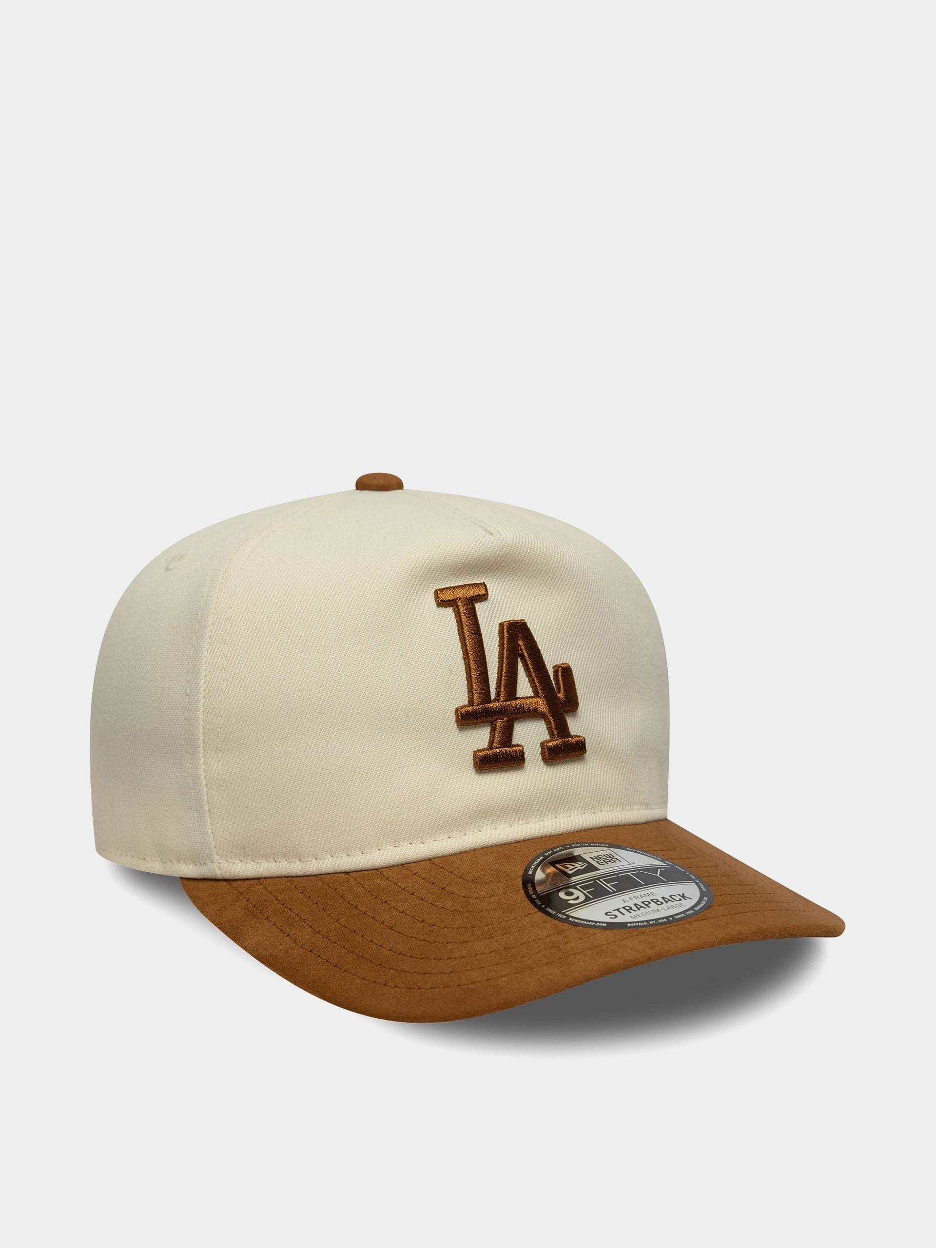 Шапка с козирка New Era Suede Visor 9Fifty La Dodgers (light cream/dark ochre)