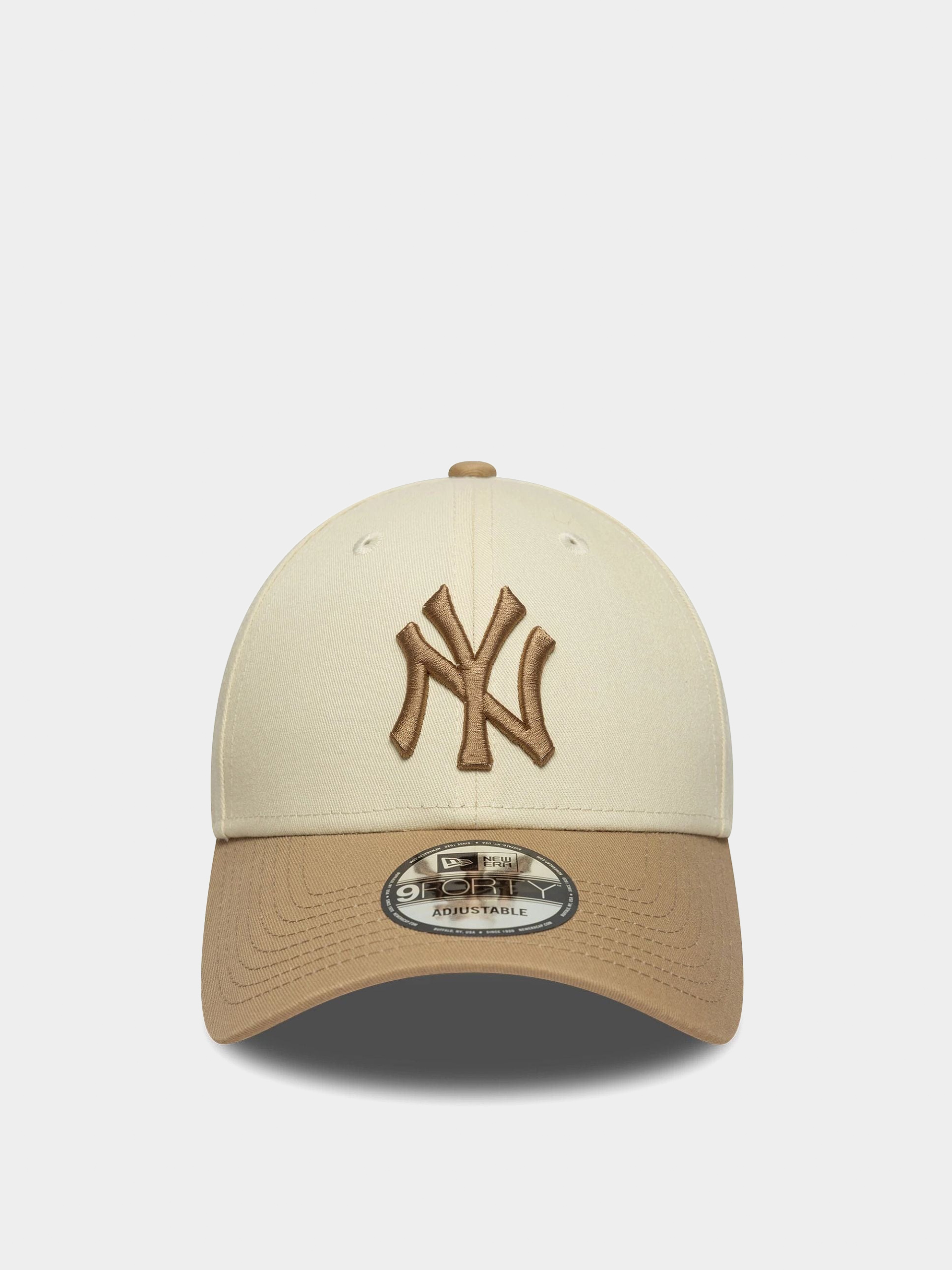 Шапка с козирка New Era Colour Block 9Forty New York Yankees (light cream/camel)