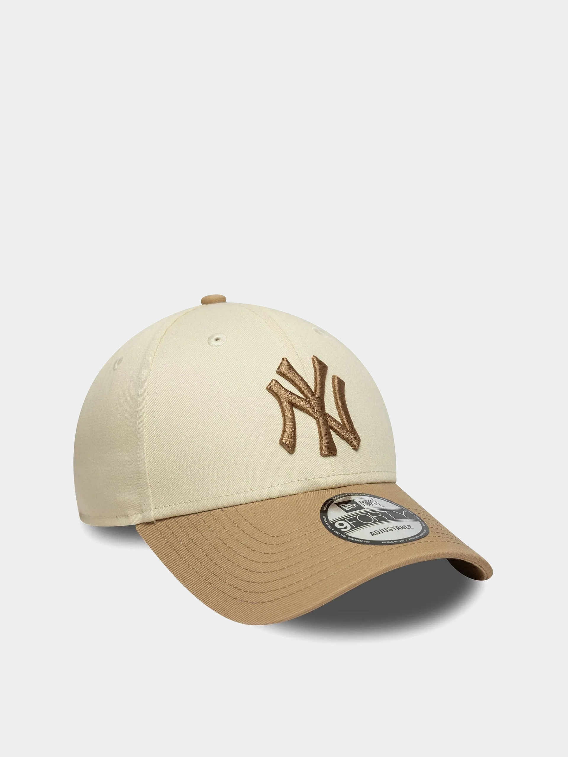 Шапка с козирка New Era Colour Block 9Forty New York Yankees (light cream/camel)