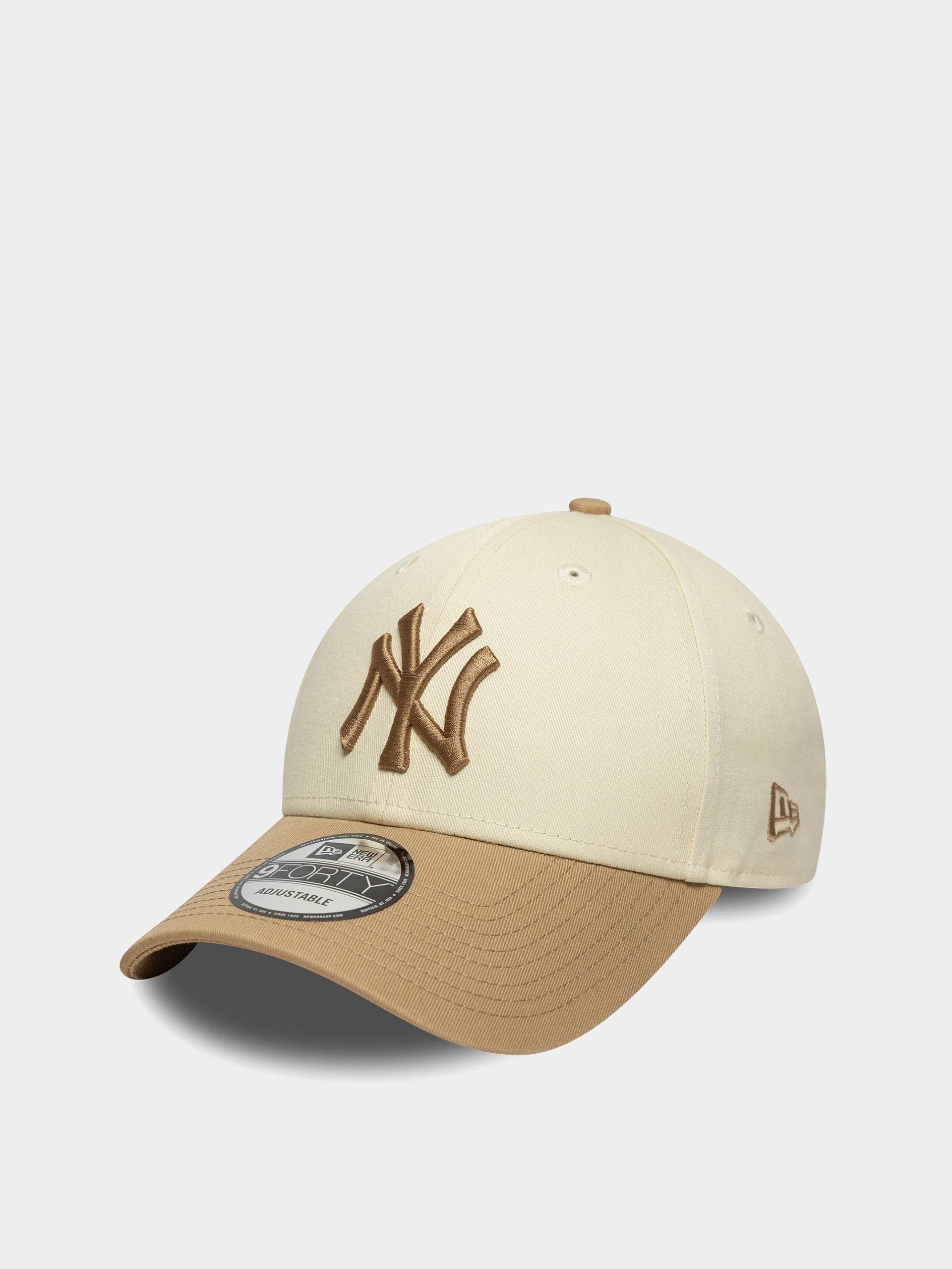 u0428u0430u043fu043au0430 u0441 u043au043eu0437u0438u0440u043au0430 New Era Colour Block 9Forty New York Yankees (light cream/camel)