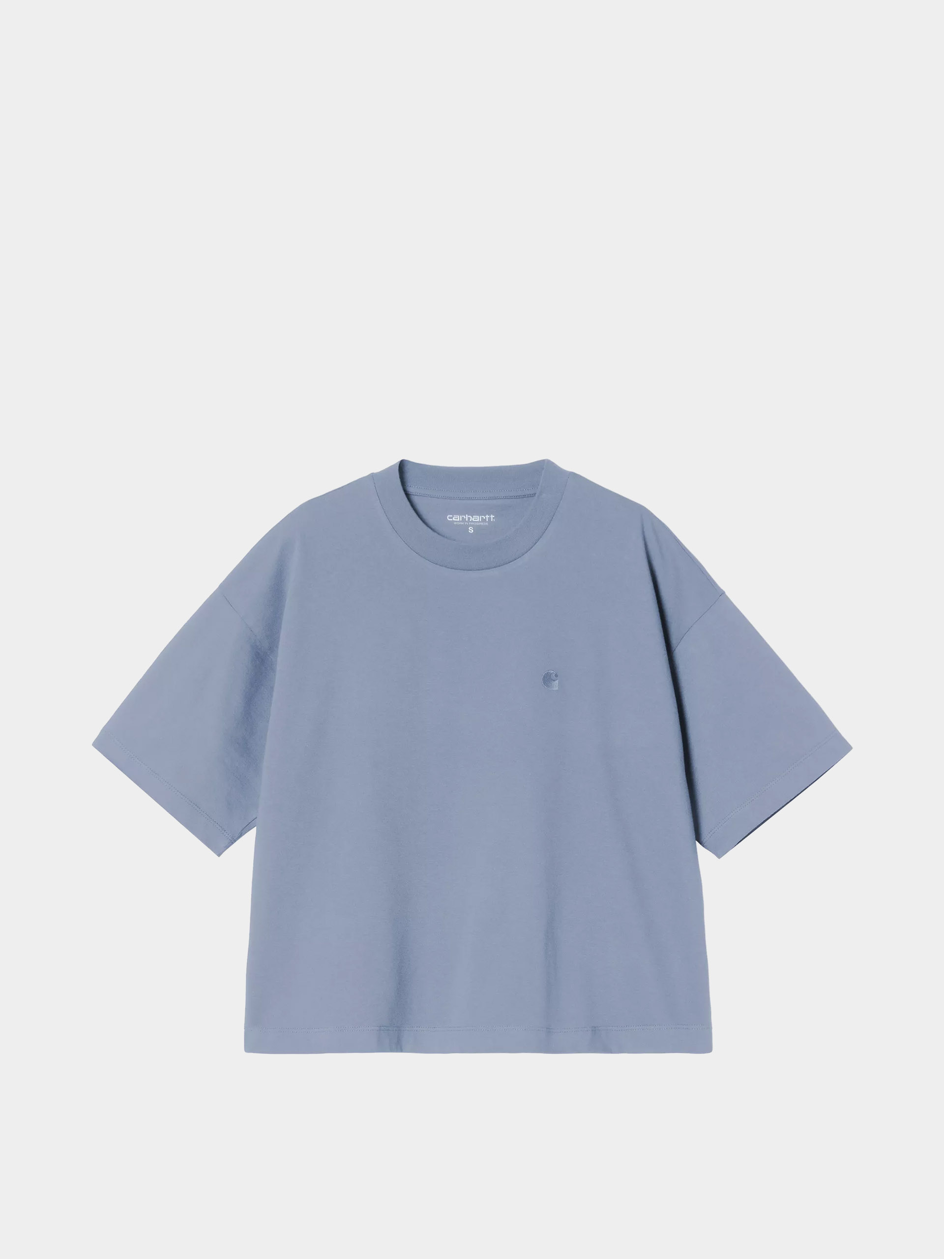 Тениска Carhartt WIP Chester Wmn (gentle blue)