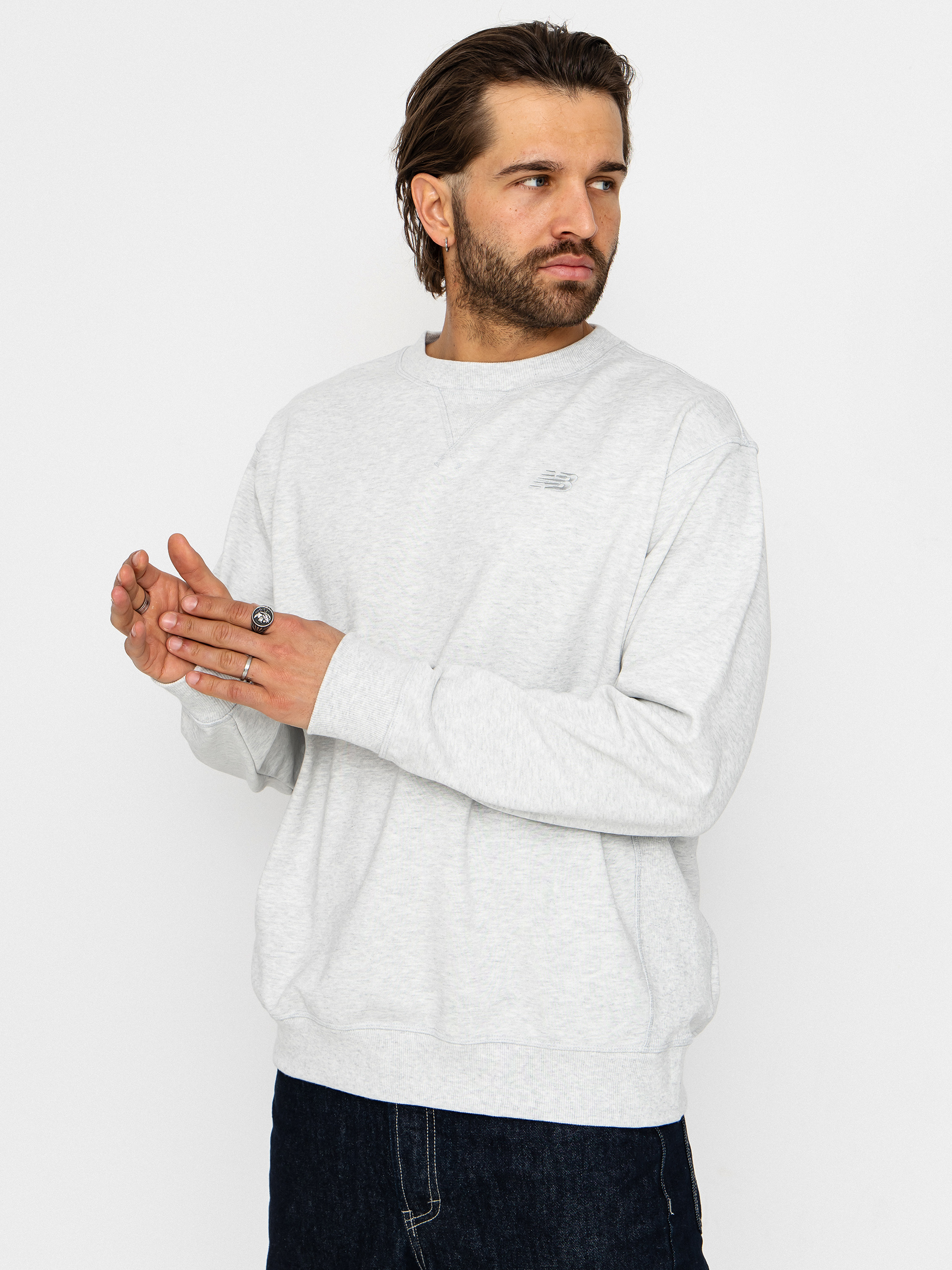 Суитшърт New Balance Athletics French Terry Crew (ash heather)