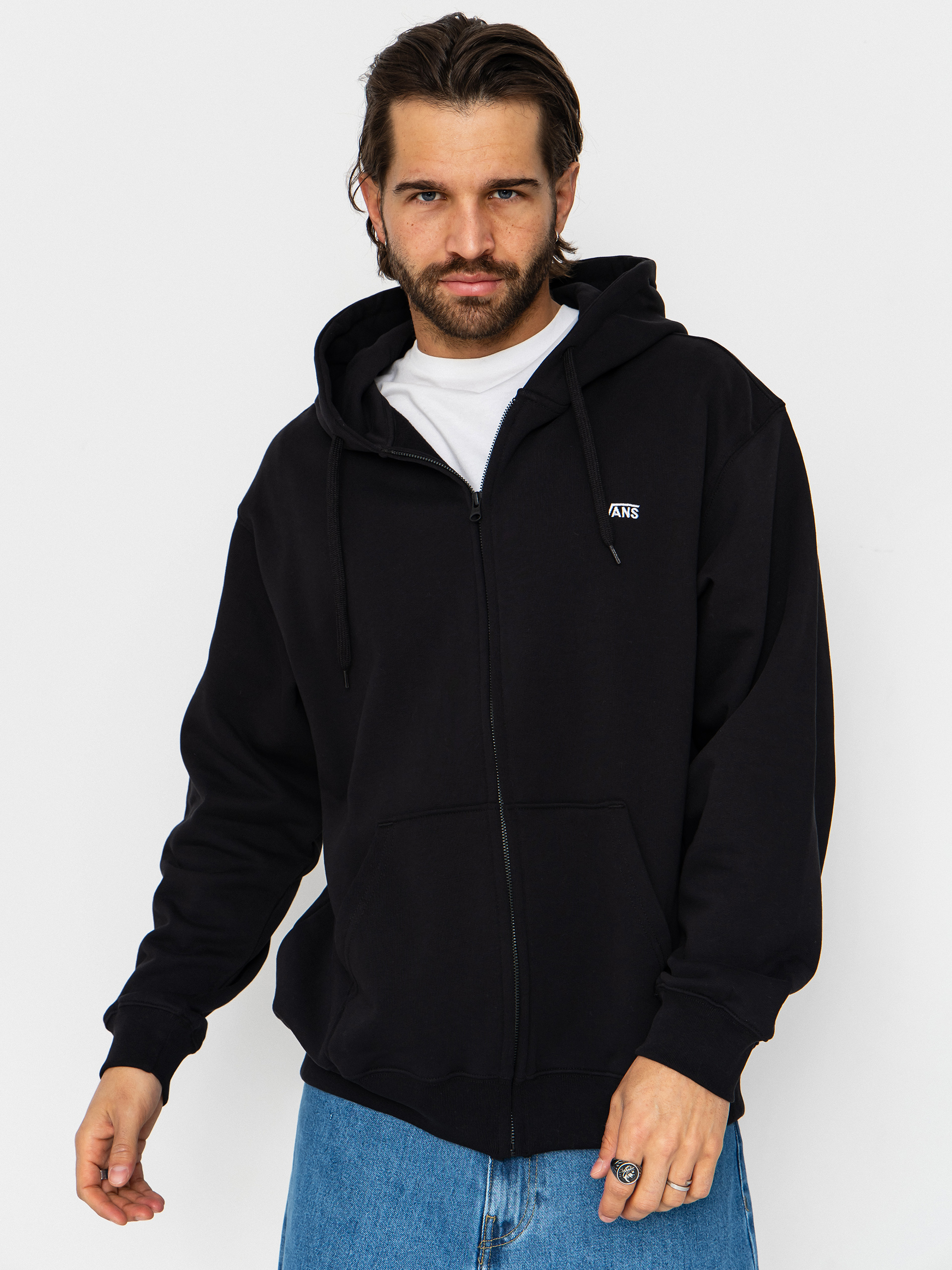 Суитшърт с качулка Vans Left Chest II Loose ZHD (black)