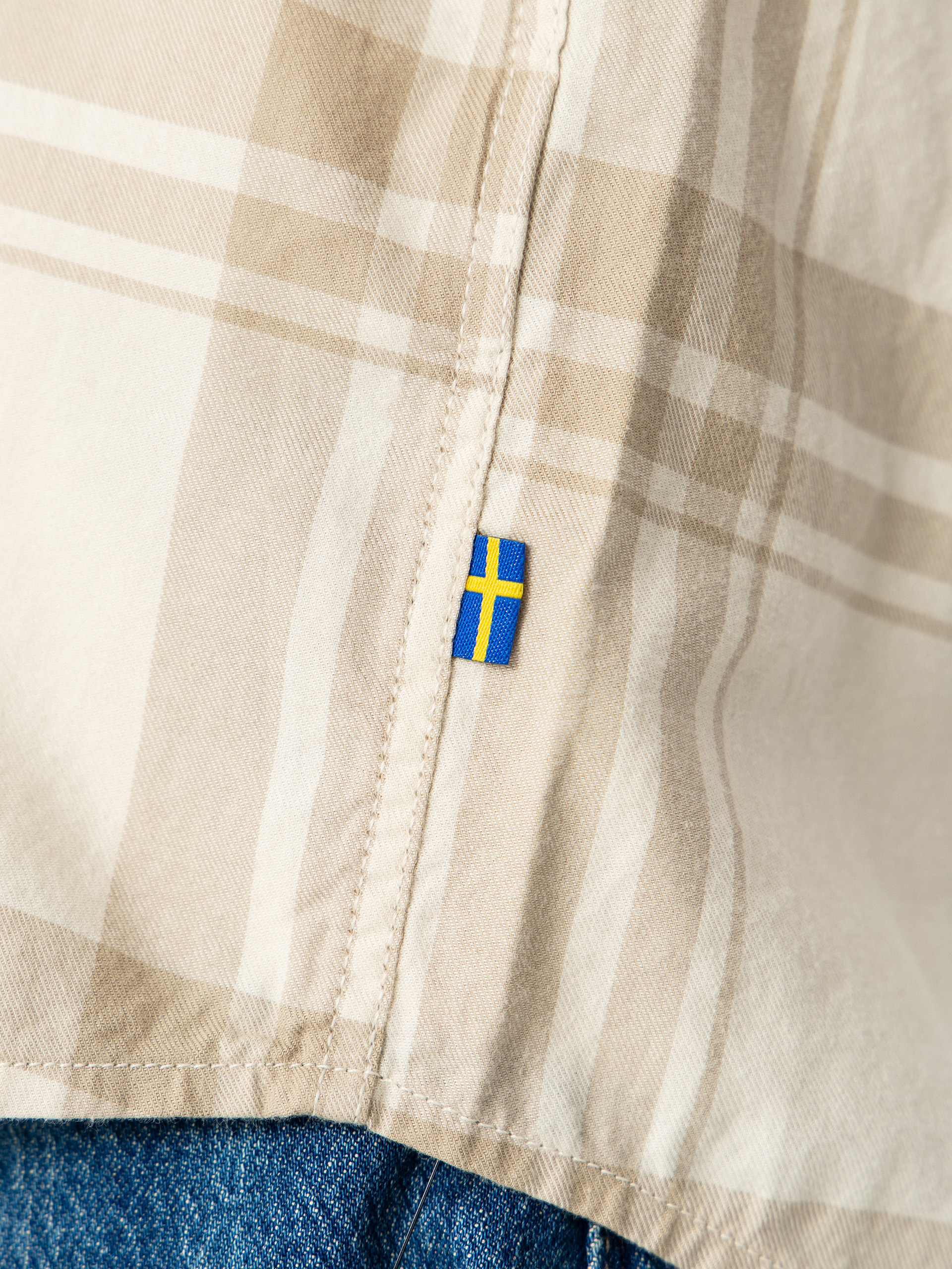 Риза Fjallraven Ovik Lite Flannel (chalk white/fossil)