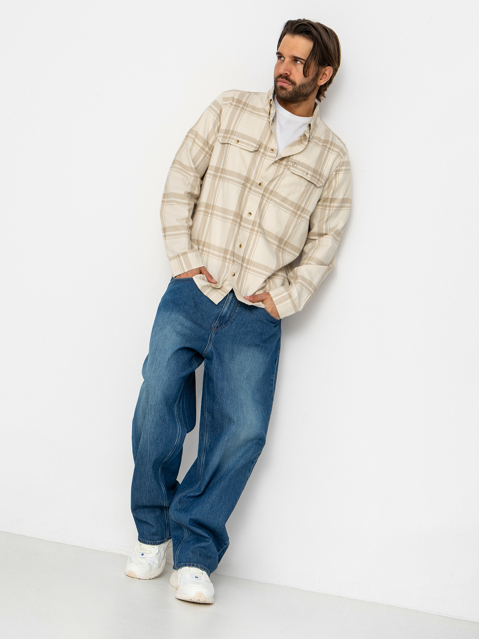 Риза Fjallraven Ovik Lite Flannel (chalk white/fossil)