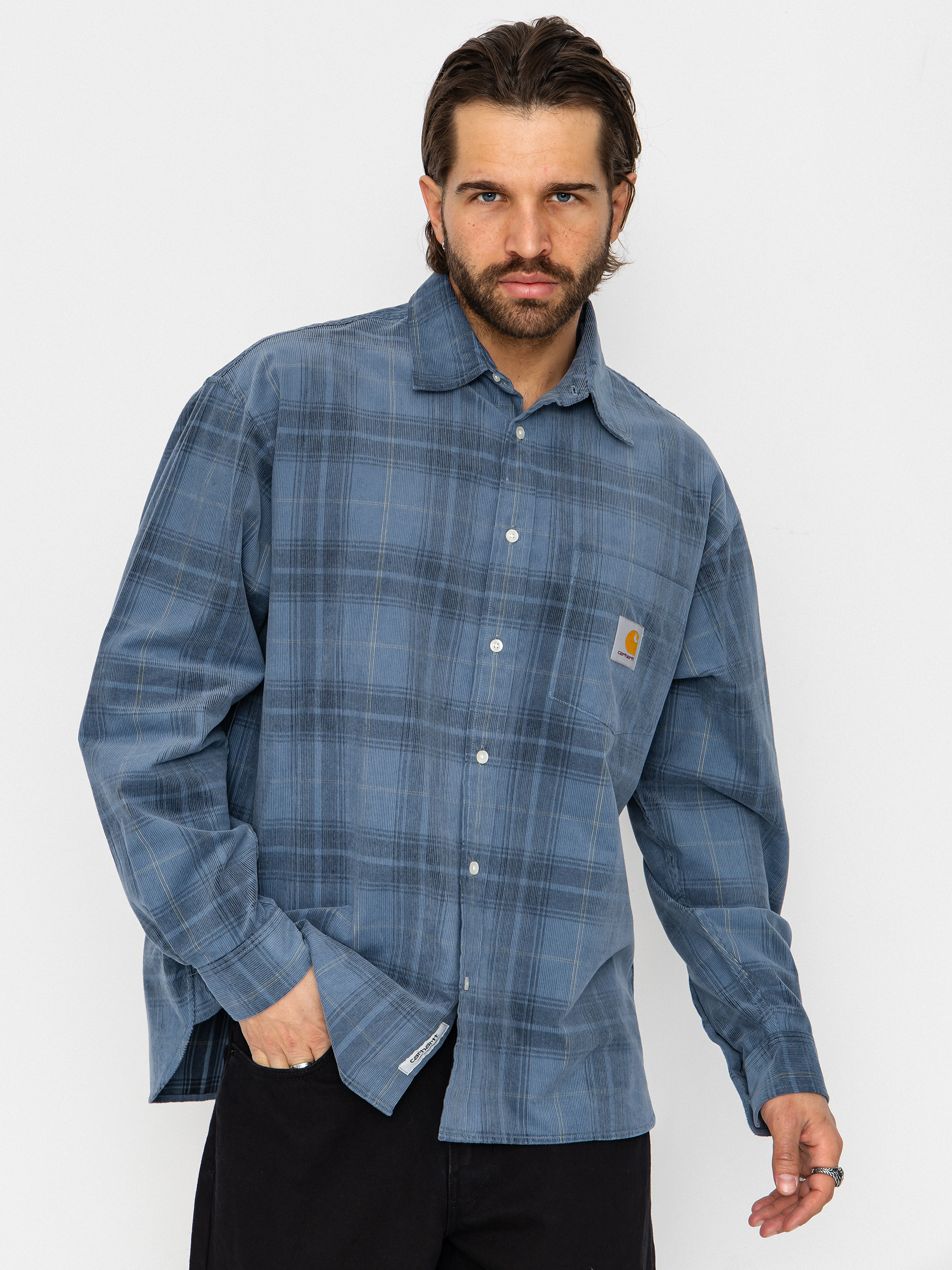 u0420u0438u0437u0430 Carhartt WIP Wilber (wilber check/velvet blue)
