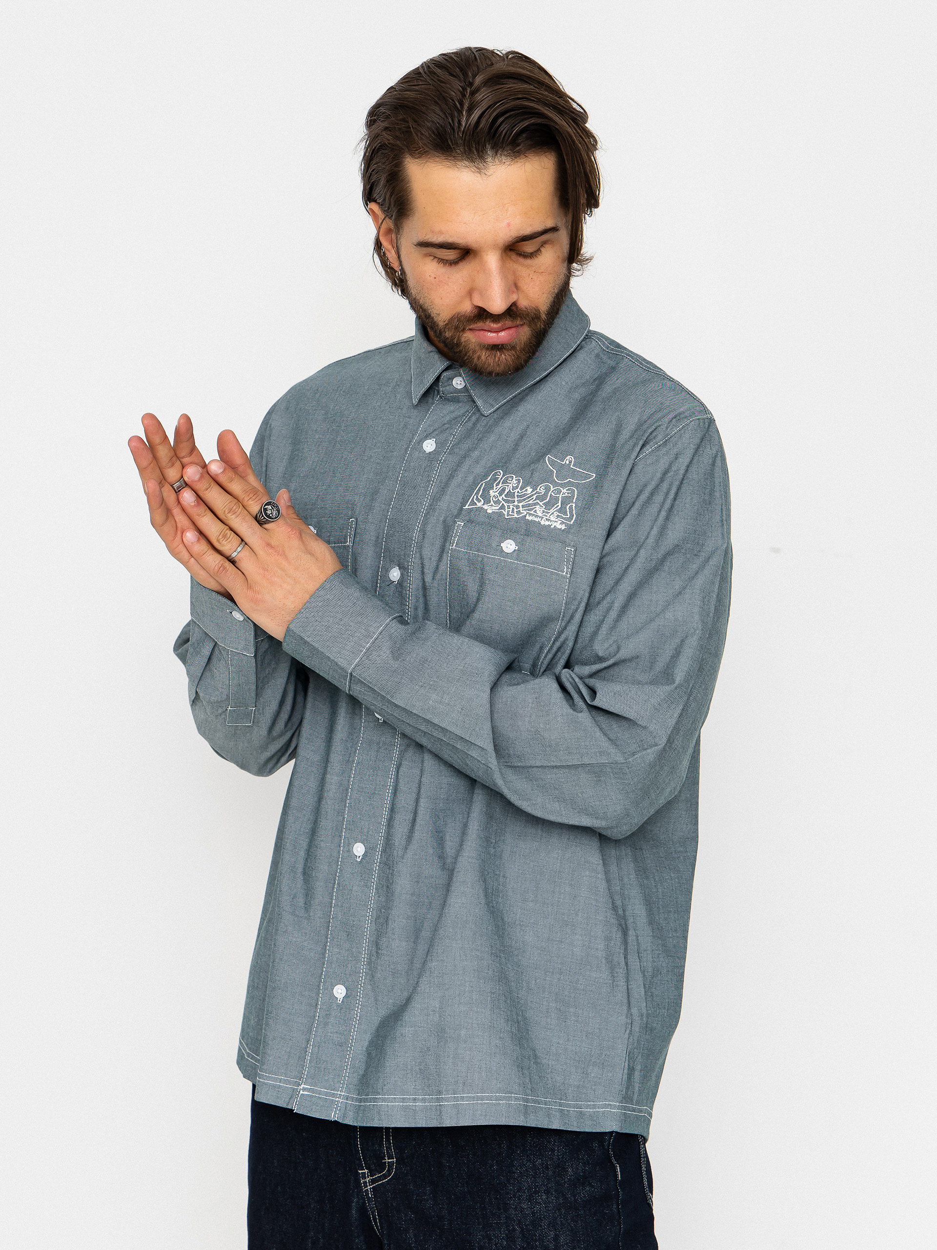 Риза adidas Gonz Button (aurivy/white)