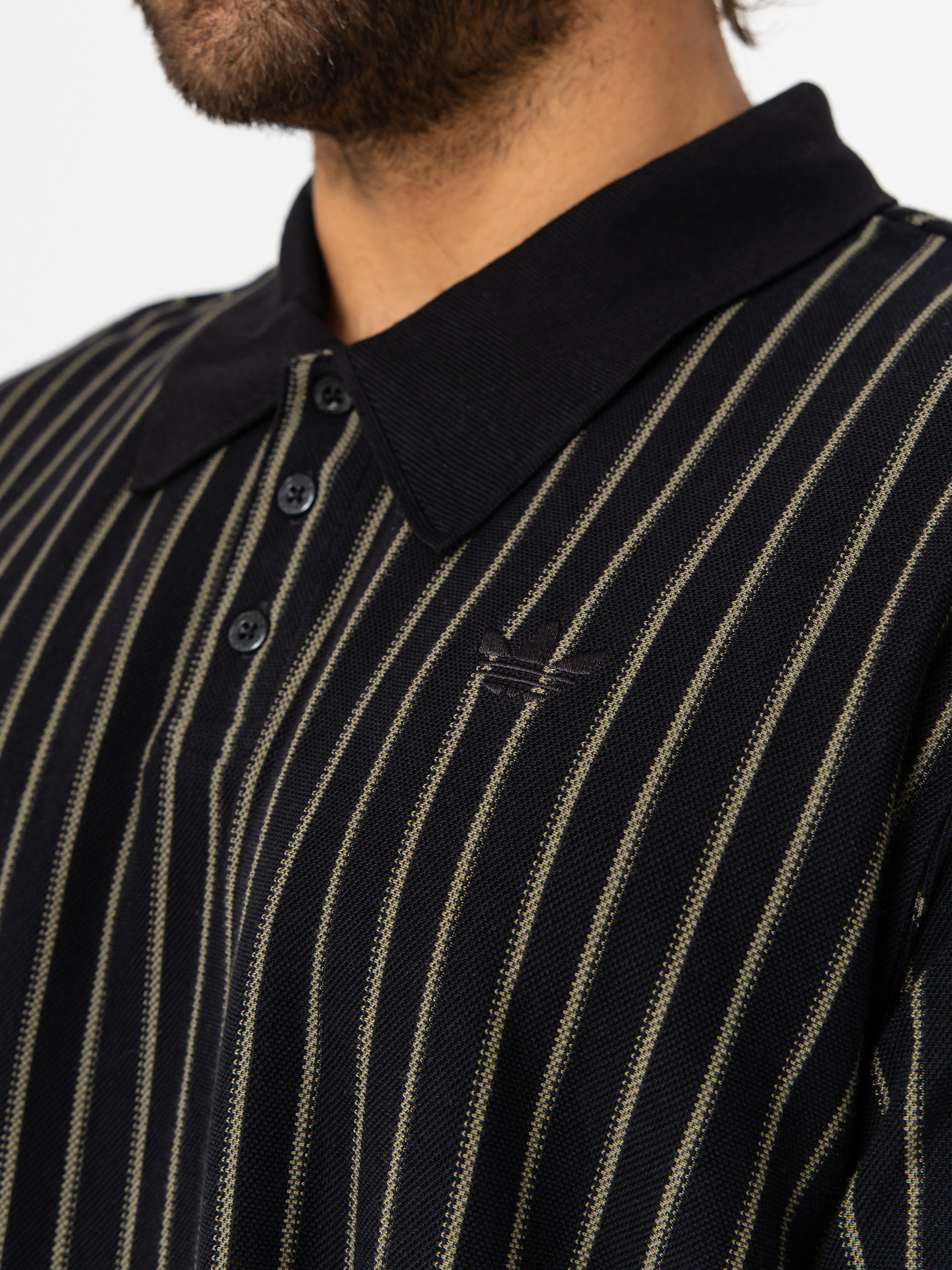 Тениска с яка adidas Sk Og Jers (black/olistr)