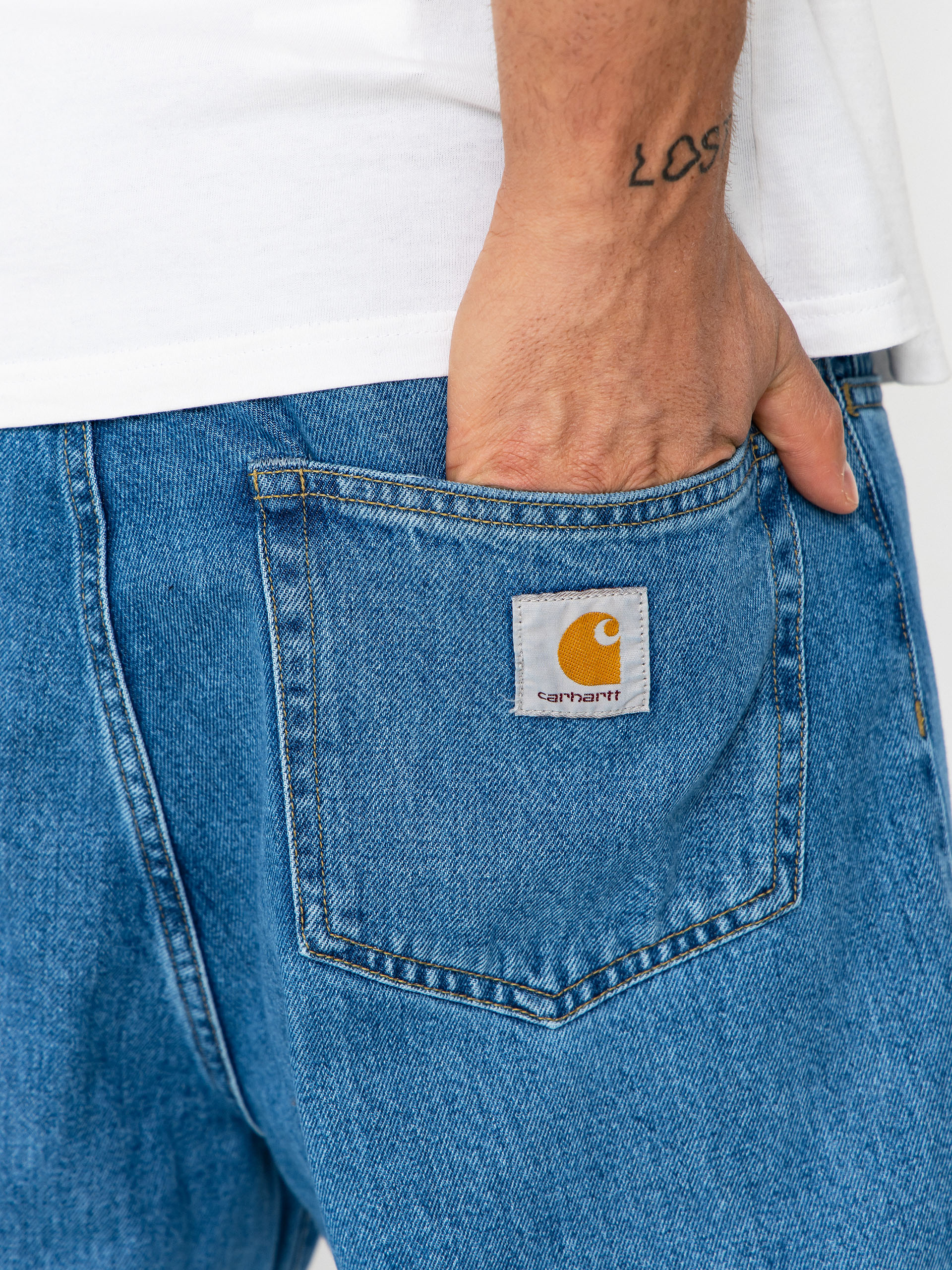 Панталони Carhartt WIP Landon (blue heavy stone wash)