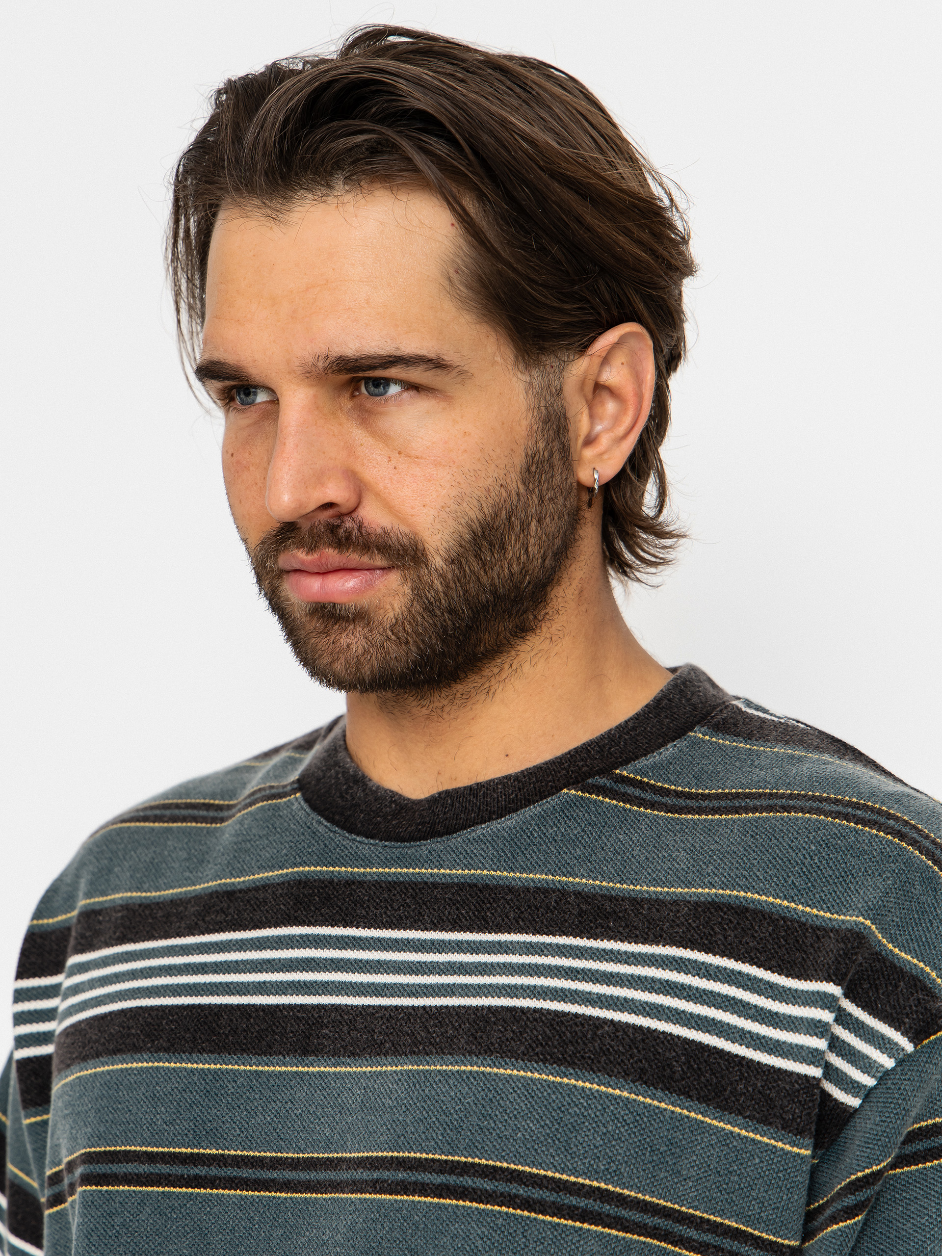 Тениска Vans Lx Pique Stripe Knit (mystic moss)