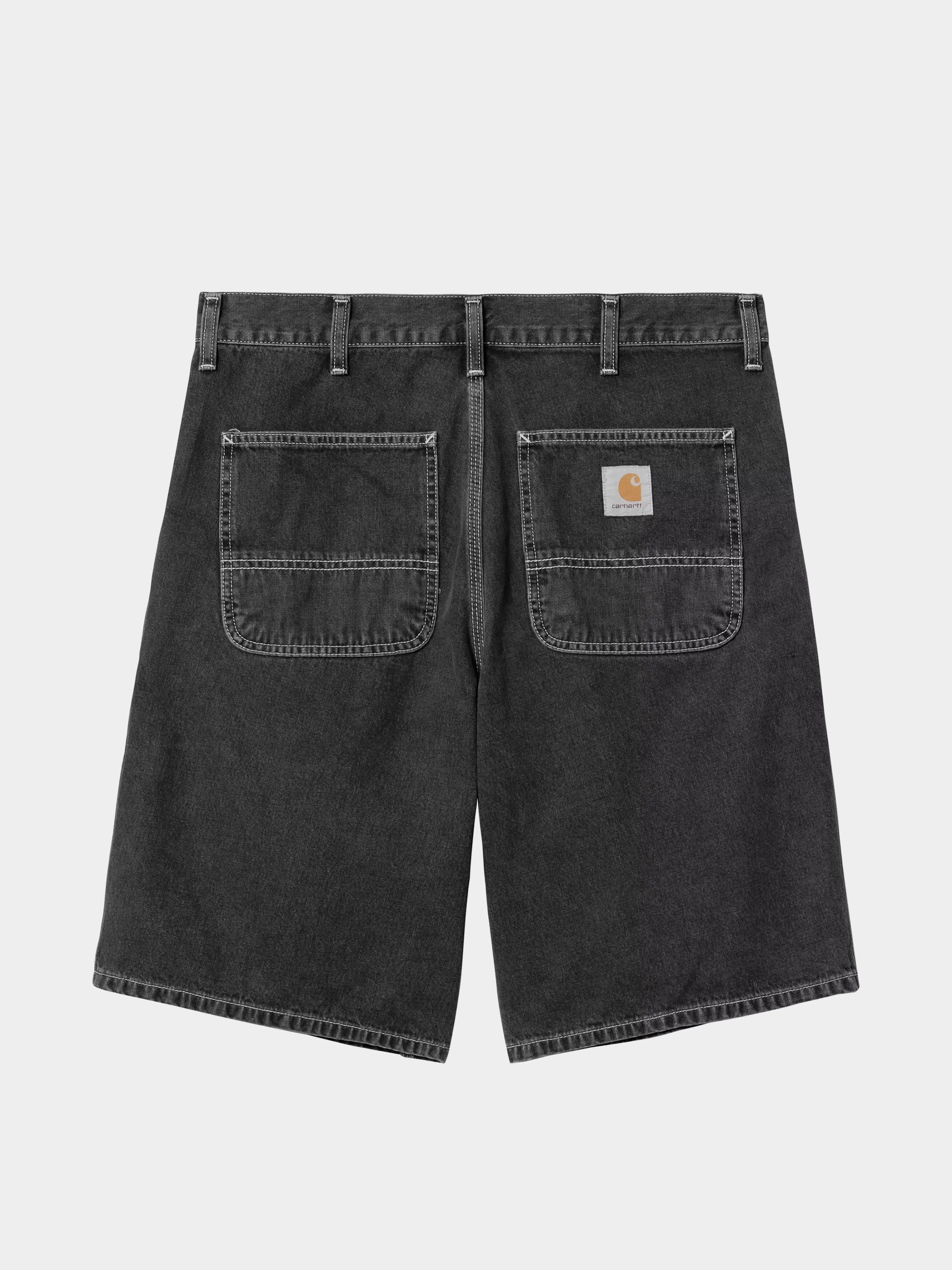Къси панталони Carhartt WIP Simple (black heavy stone wash)