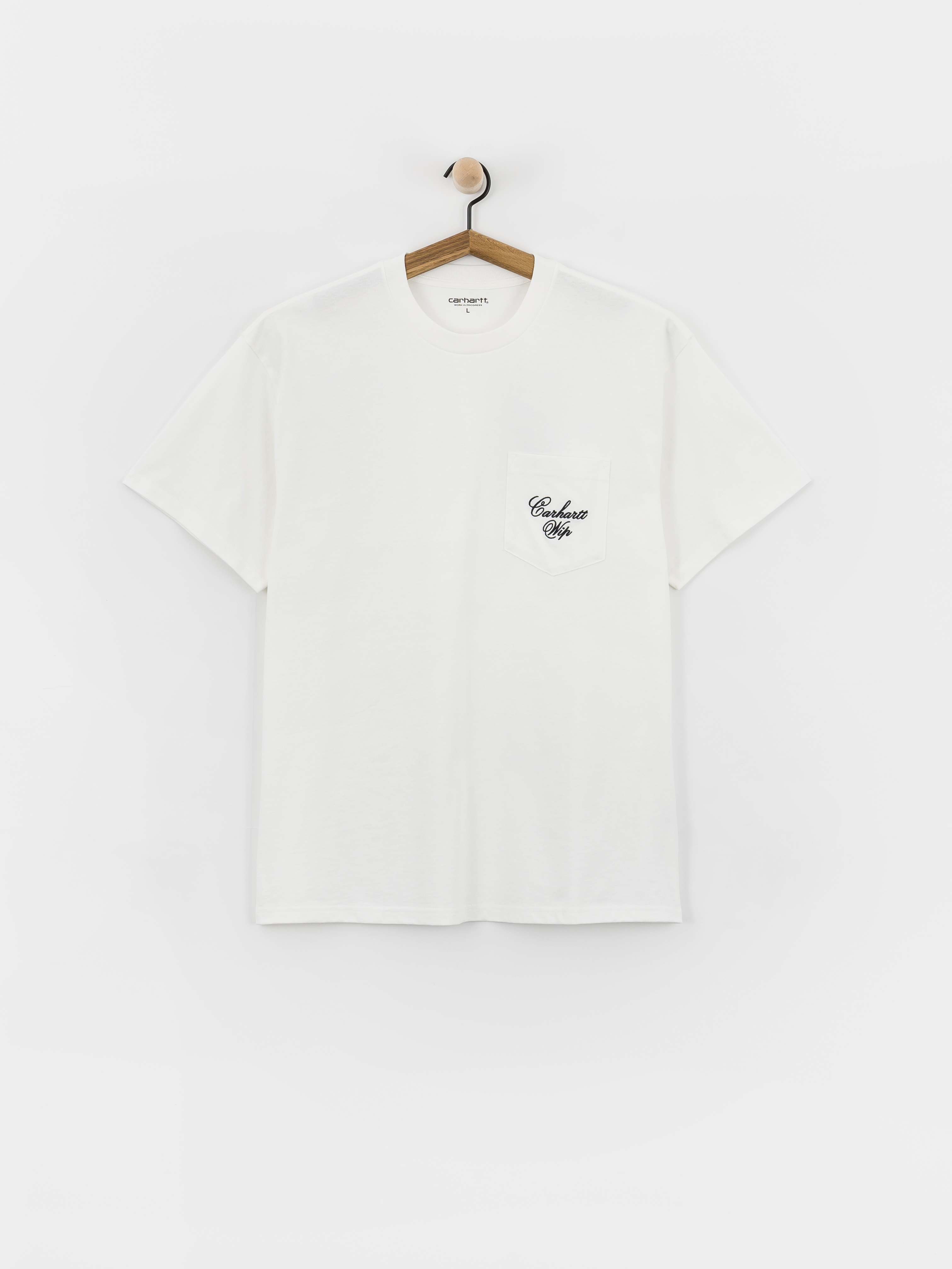 Тениска Carhartt WIP Longhand Pocket (white/black)