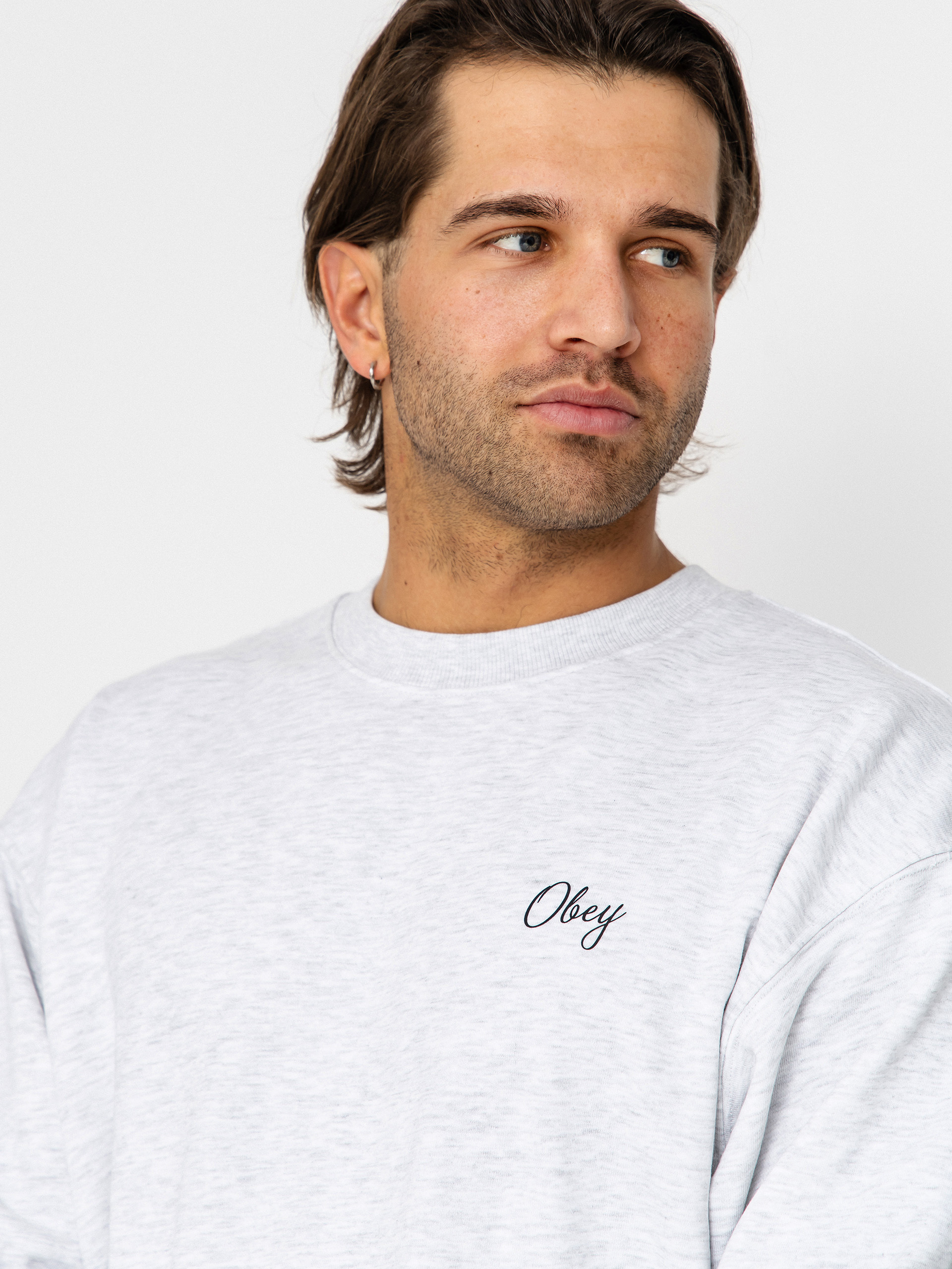 Суитшърт OBEY Paper Rose (heather grey)