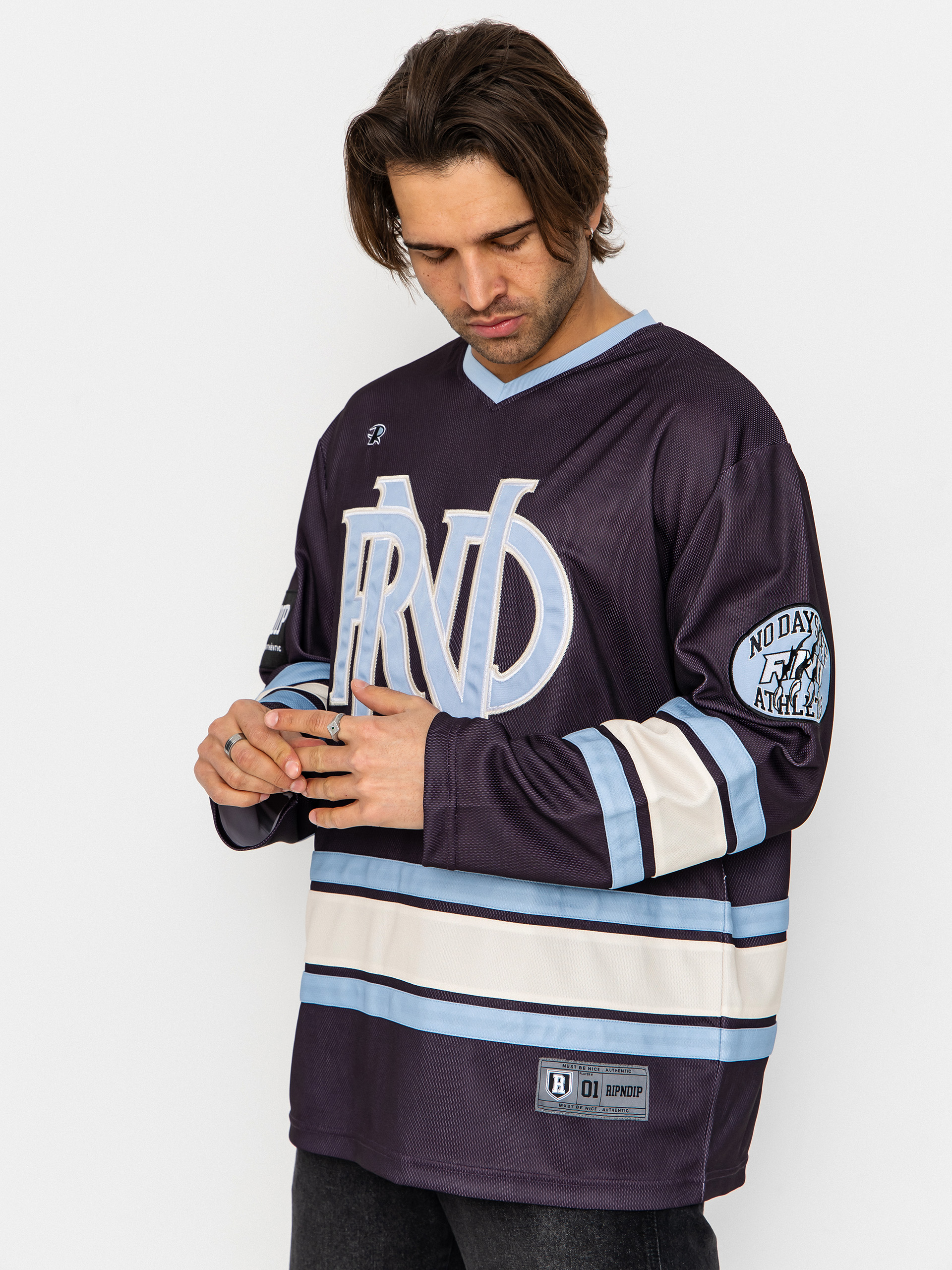 Тениска RipNDip No Days Off Hockey Jersey (plum)