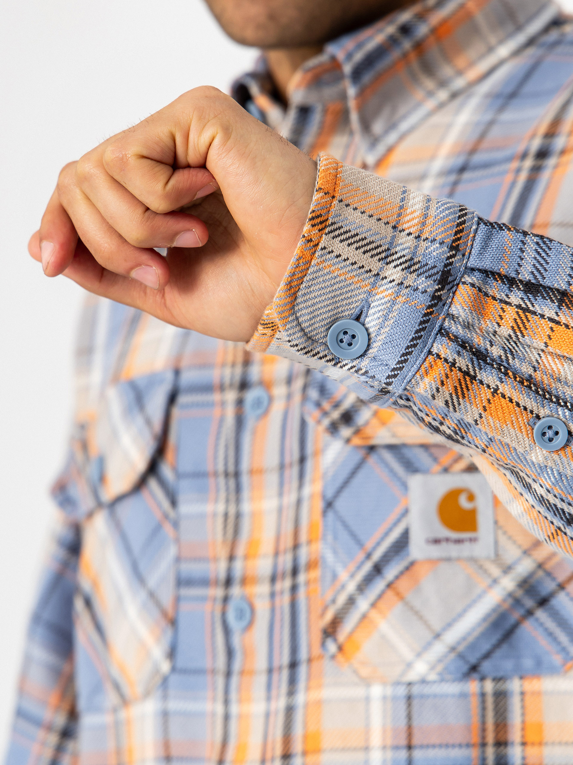 Риза Carhartt WIP Tunick (tunick check/gentle blue)