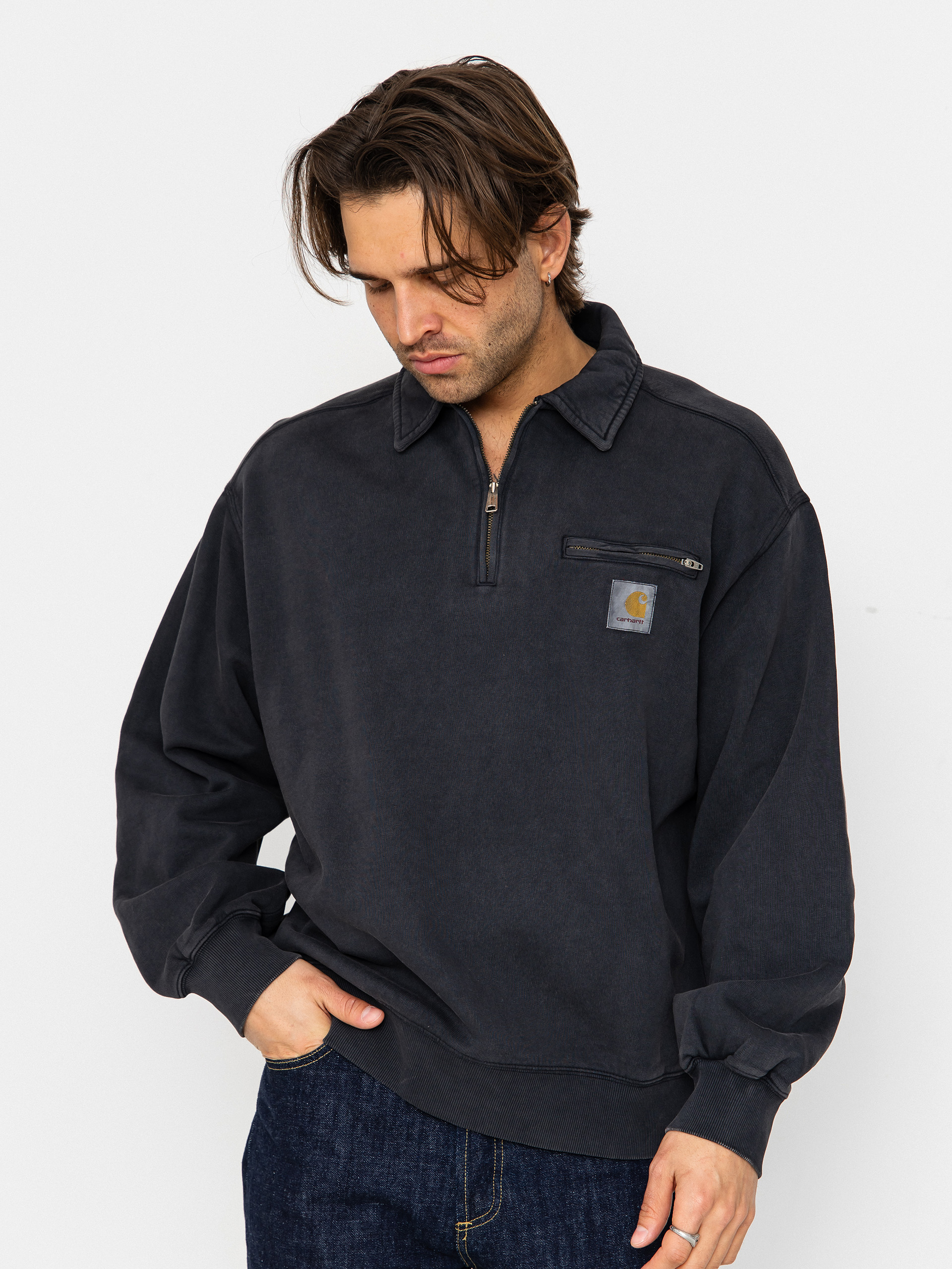 Суитшърт Carhartt WIP Half Zip Detroit