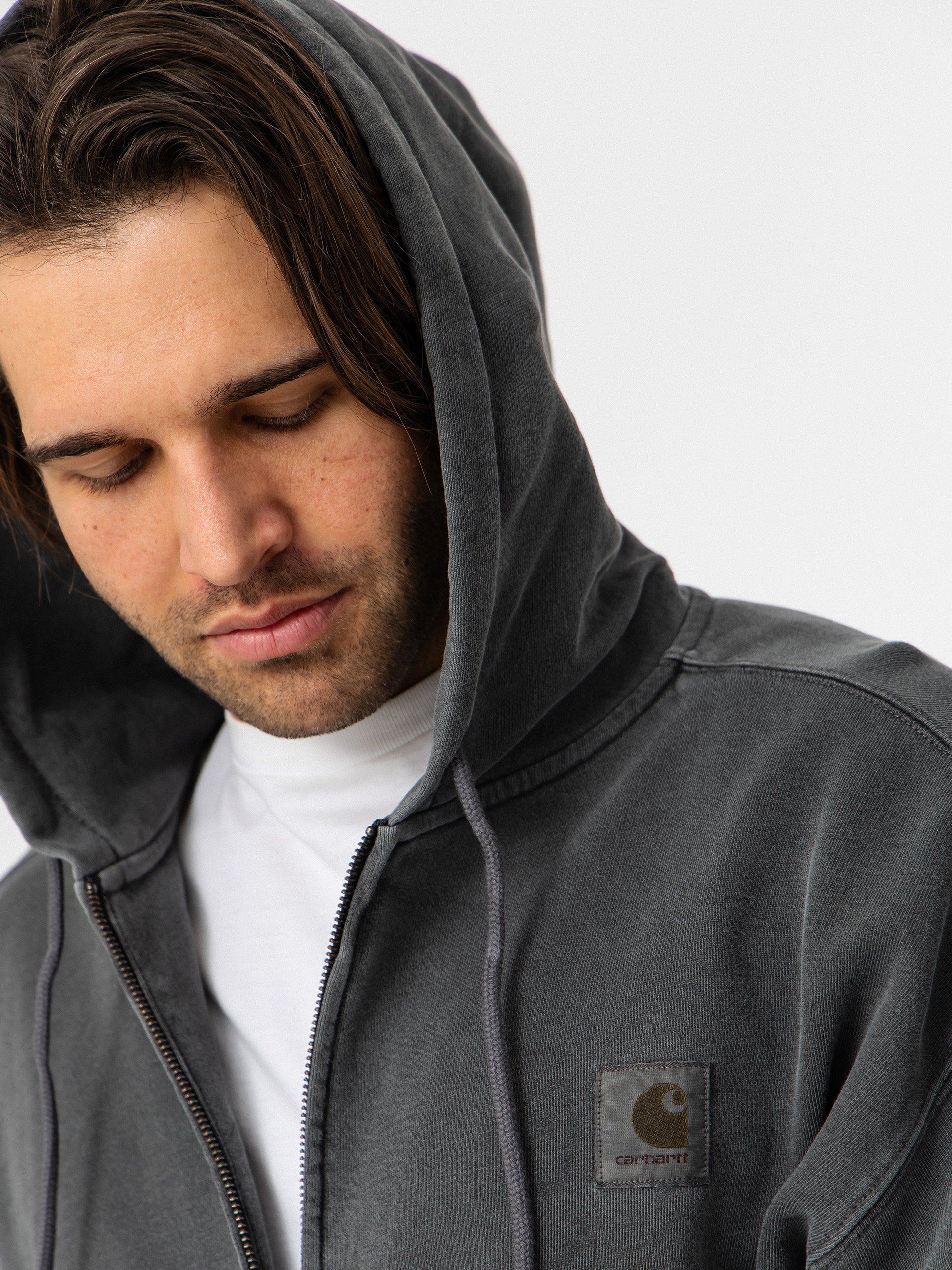 Суитшърт с качулка Carhartt WIP Nelson ZHD (black)