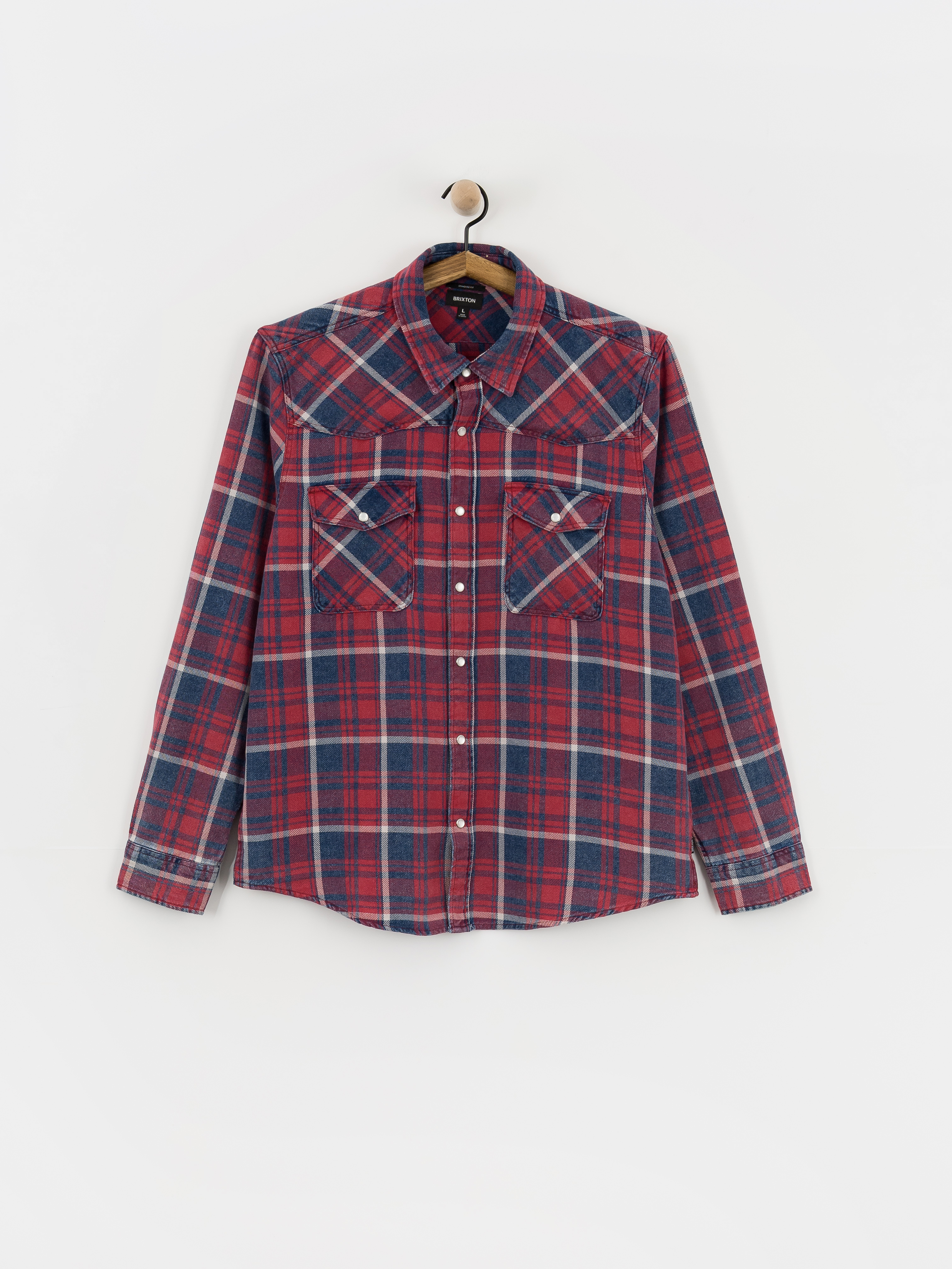 Риза Brixton Waylon Lw Overshirt (denim plaid)