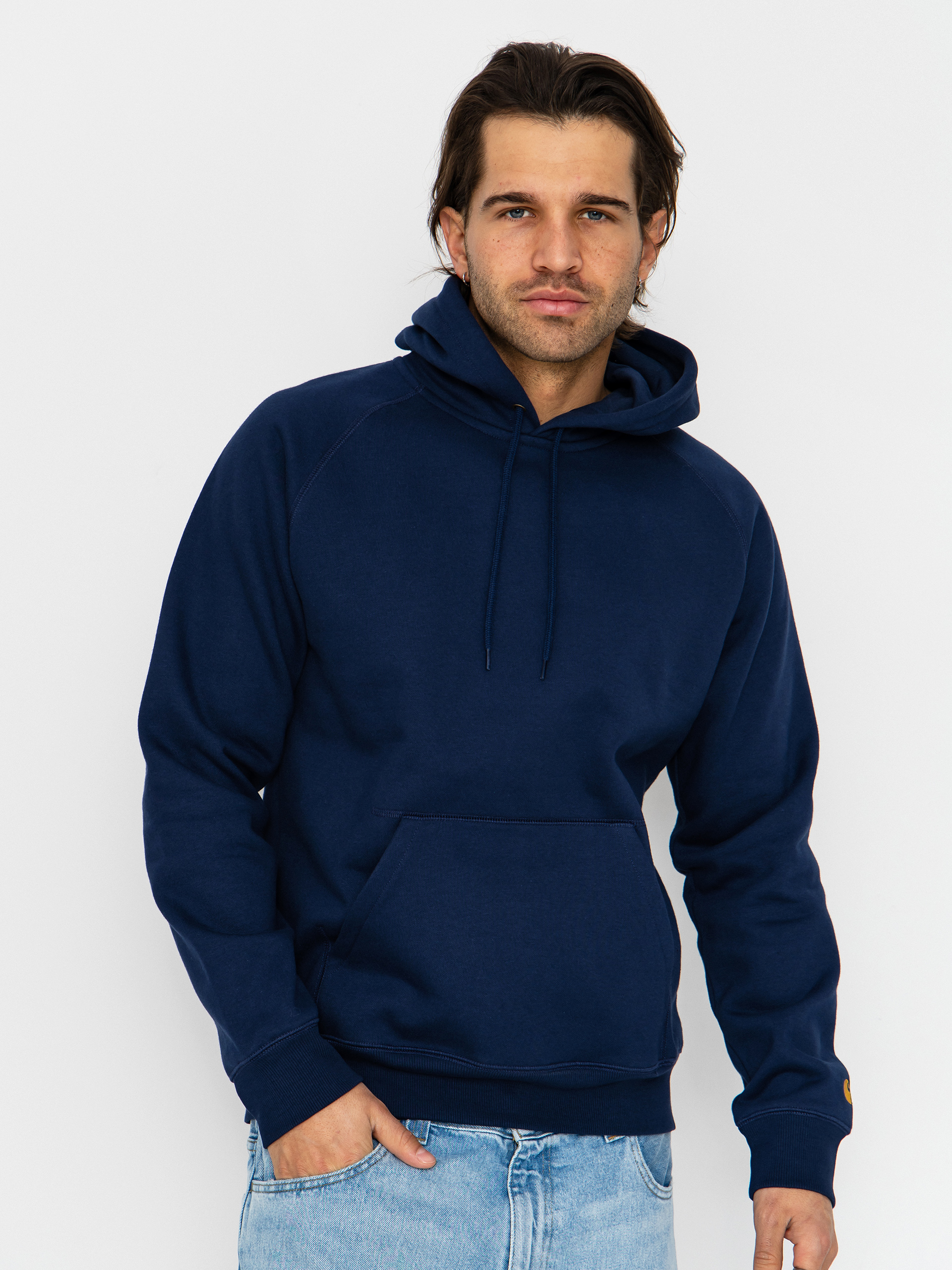 Суитшърт с качулка Carhartt WIP Chase HD (jupiter/gold)