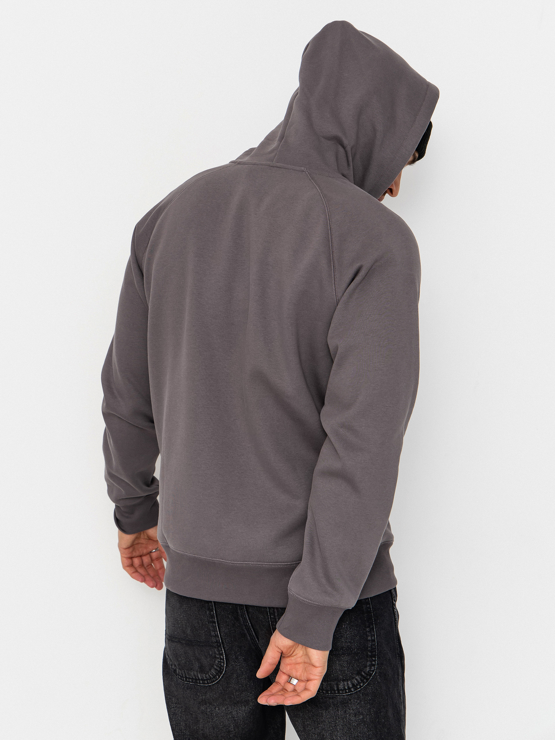 Суитшърт с качулка Carhartt WIP Chase ZHD (porphyry/gold)