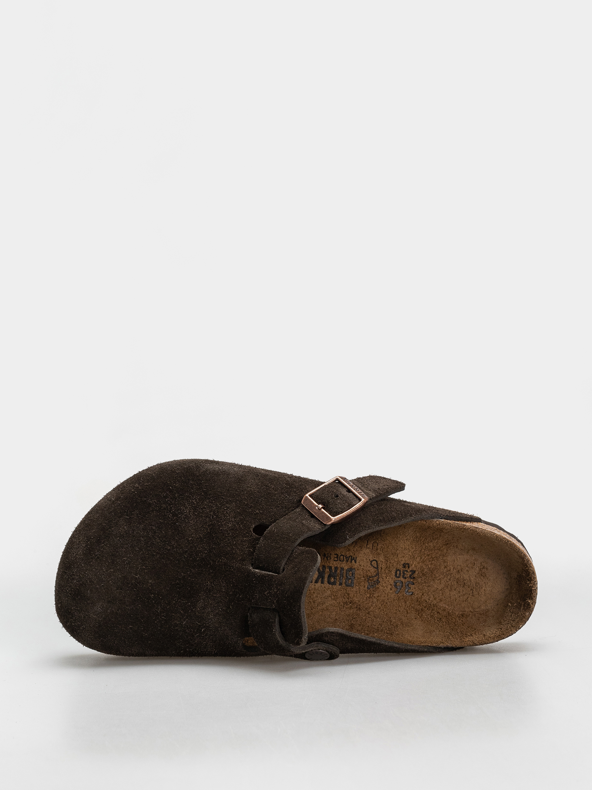 Чехли Birkenstock Boston Suede Leather Regular (mocca)