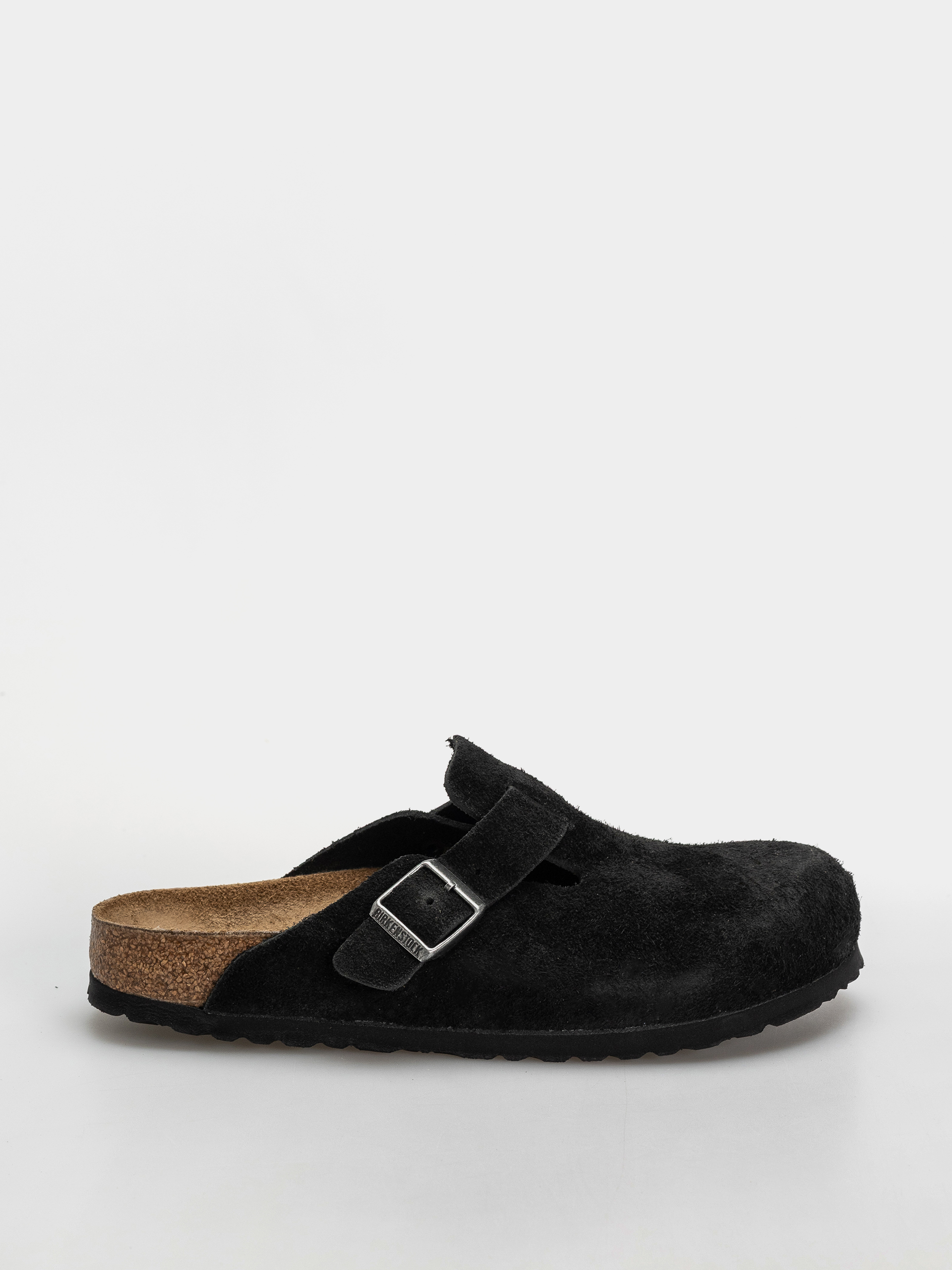 Чехли Birkenstock Boston Suede Leather Narrow (black)