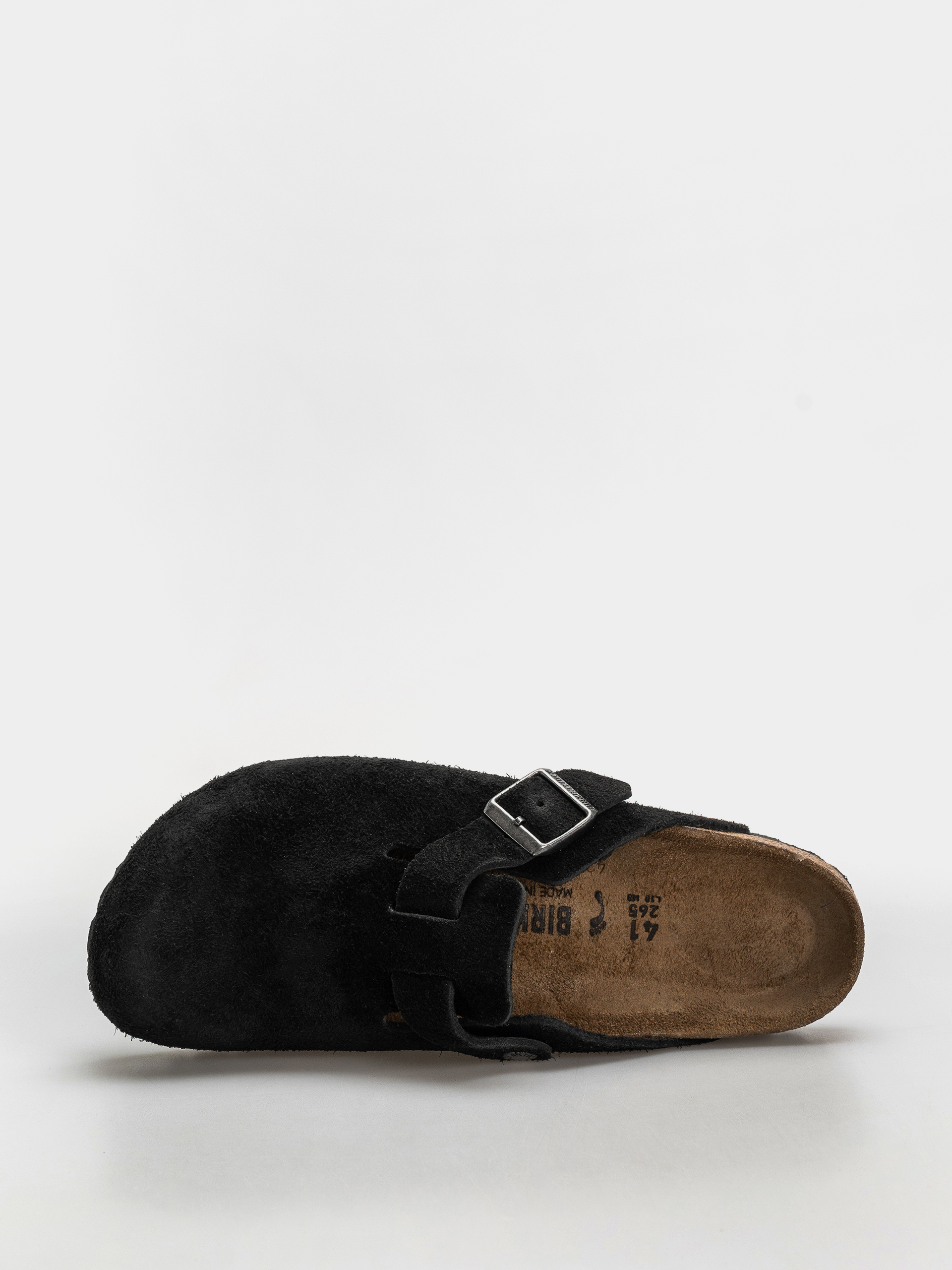 Чехли Birkenstock Boston Suede Leather Narrow (black)