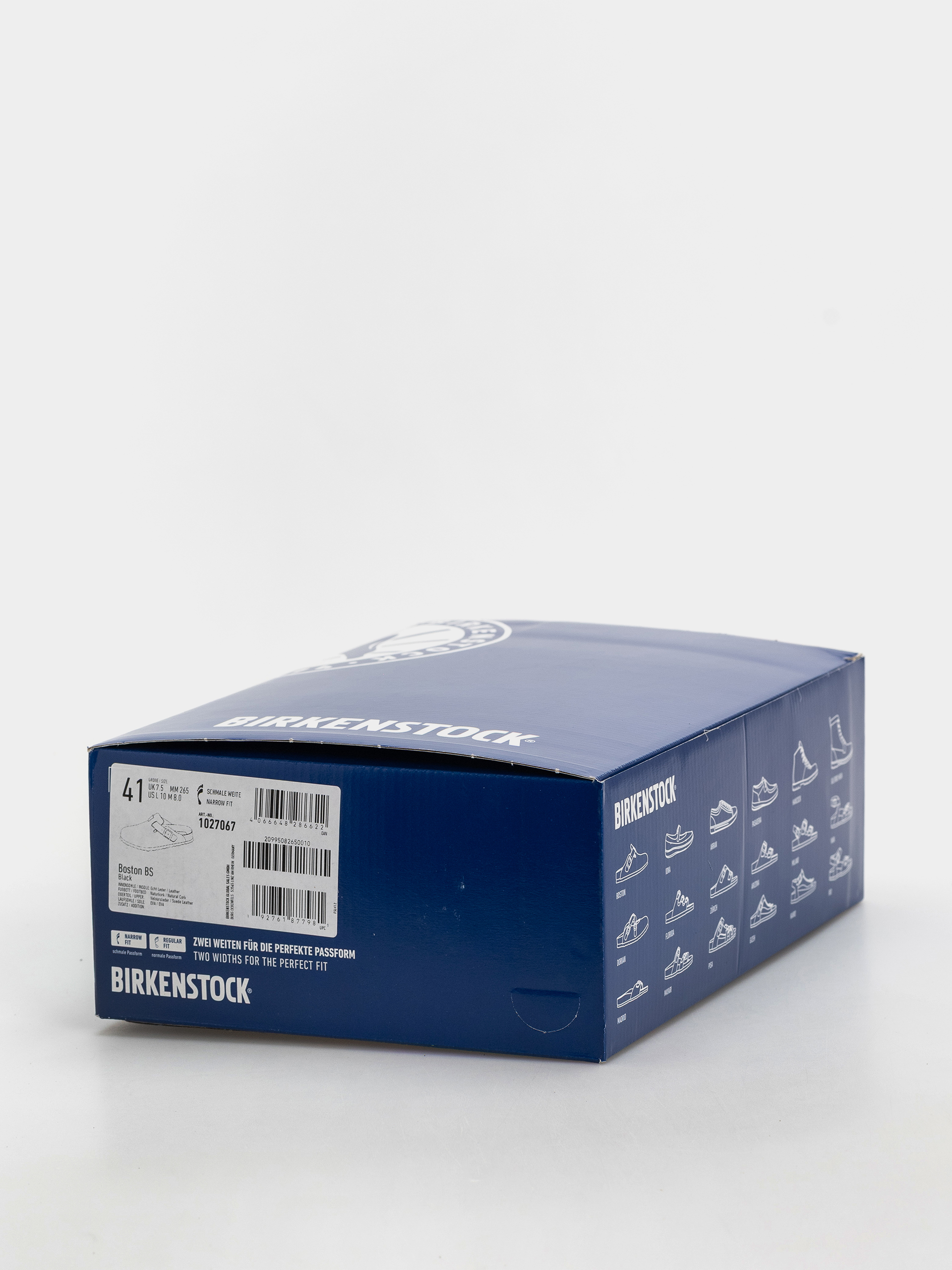 Чехли Birkenstock Boston Suede Leather Narrow (black)