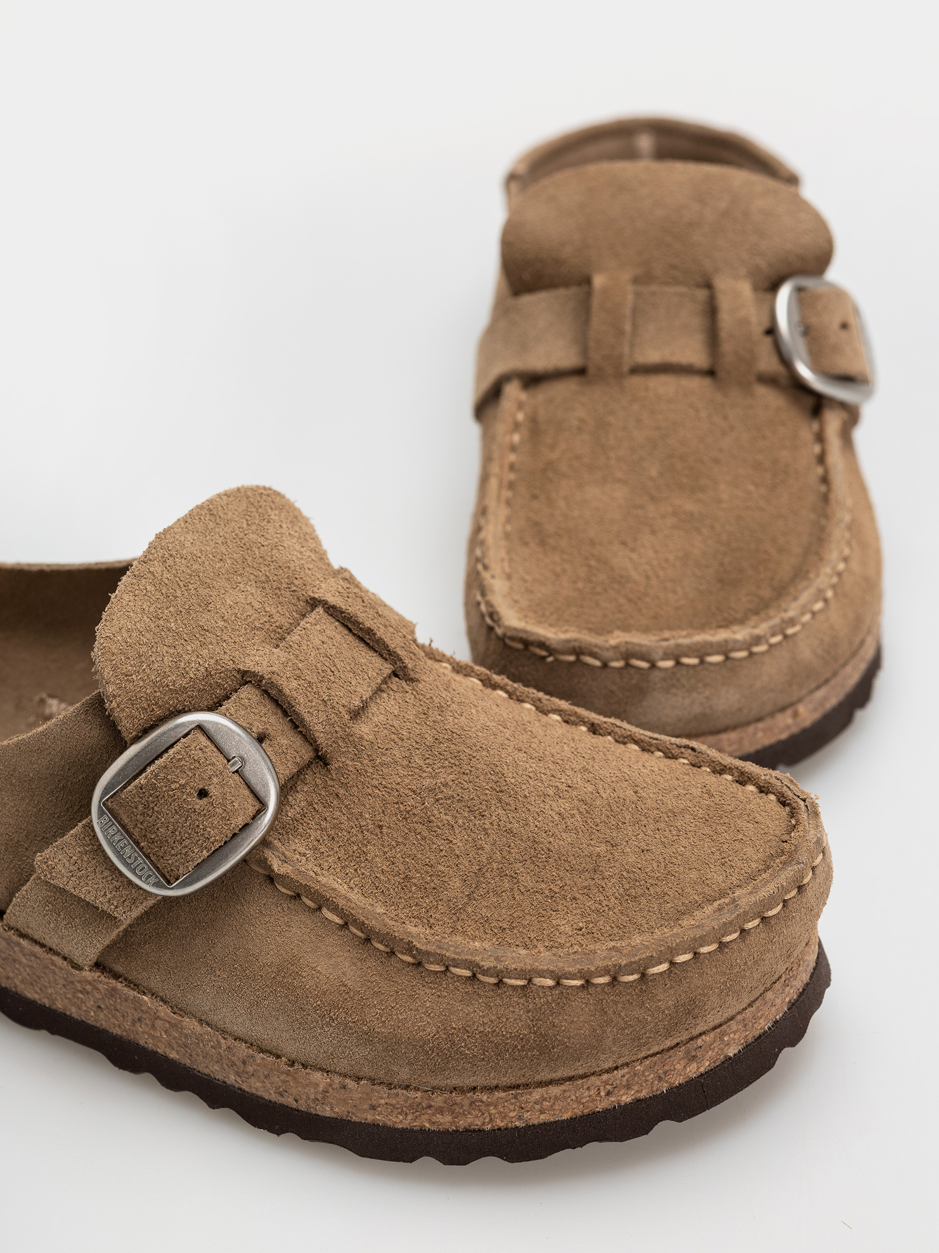 Чехли Birkenstock Buckley Suede Leather Narrow Wmn (gray taupe)