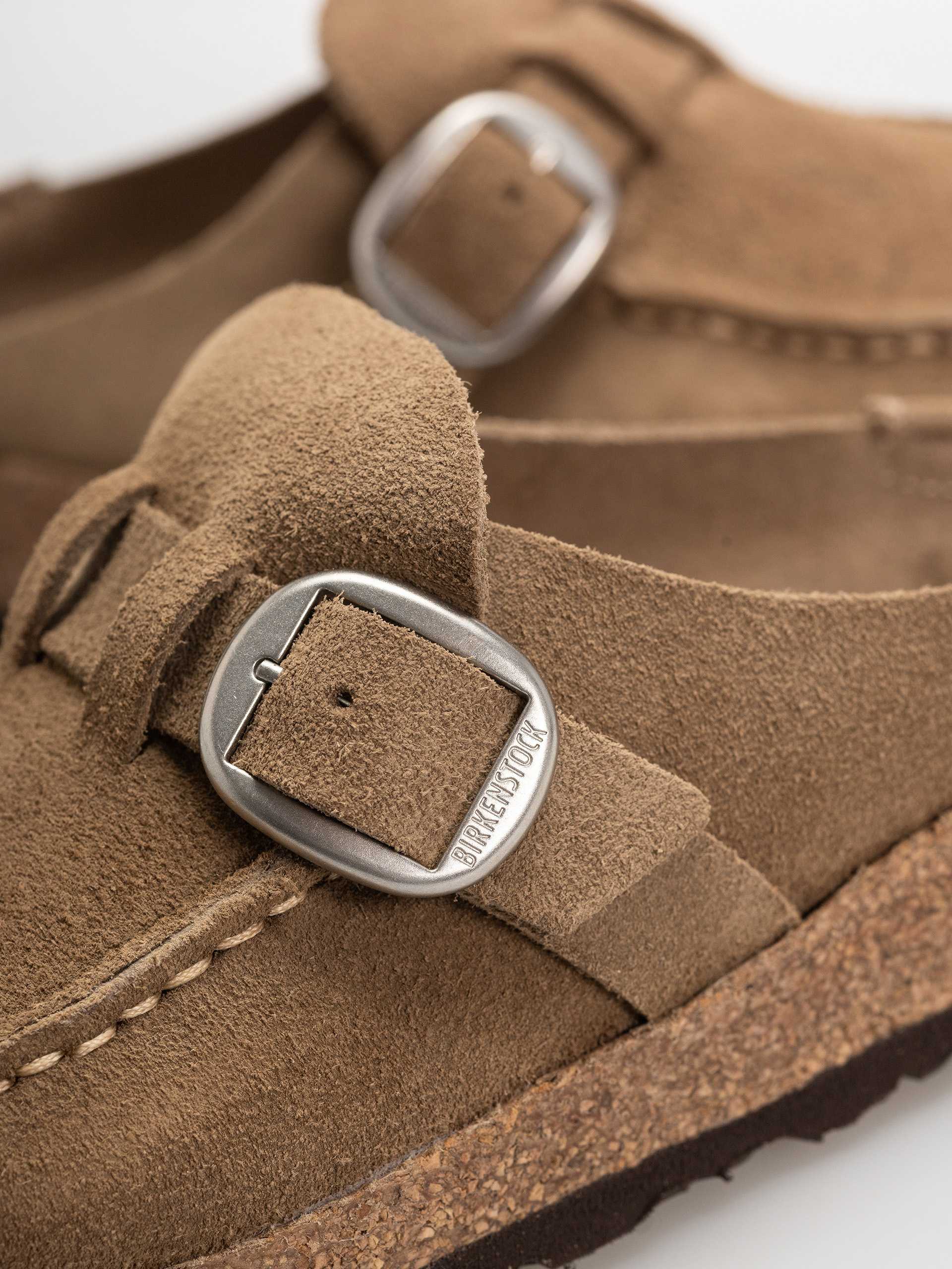 Чехли Birkenstock Buckley Suede Leather Narrow Wmn (gray taupe)