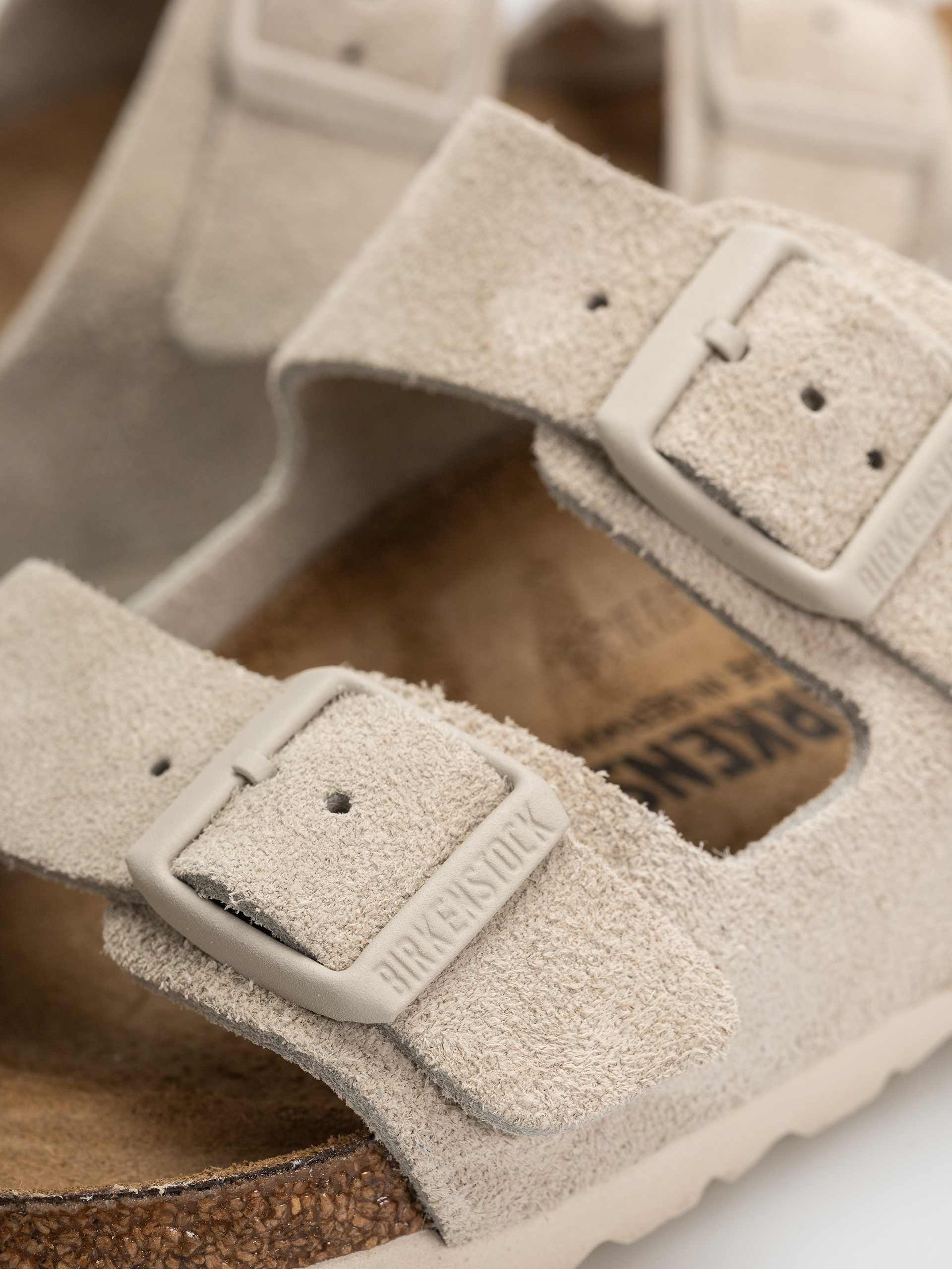 Чехли Birkenstock Arizona Suede Leather Narrow (oyster)