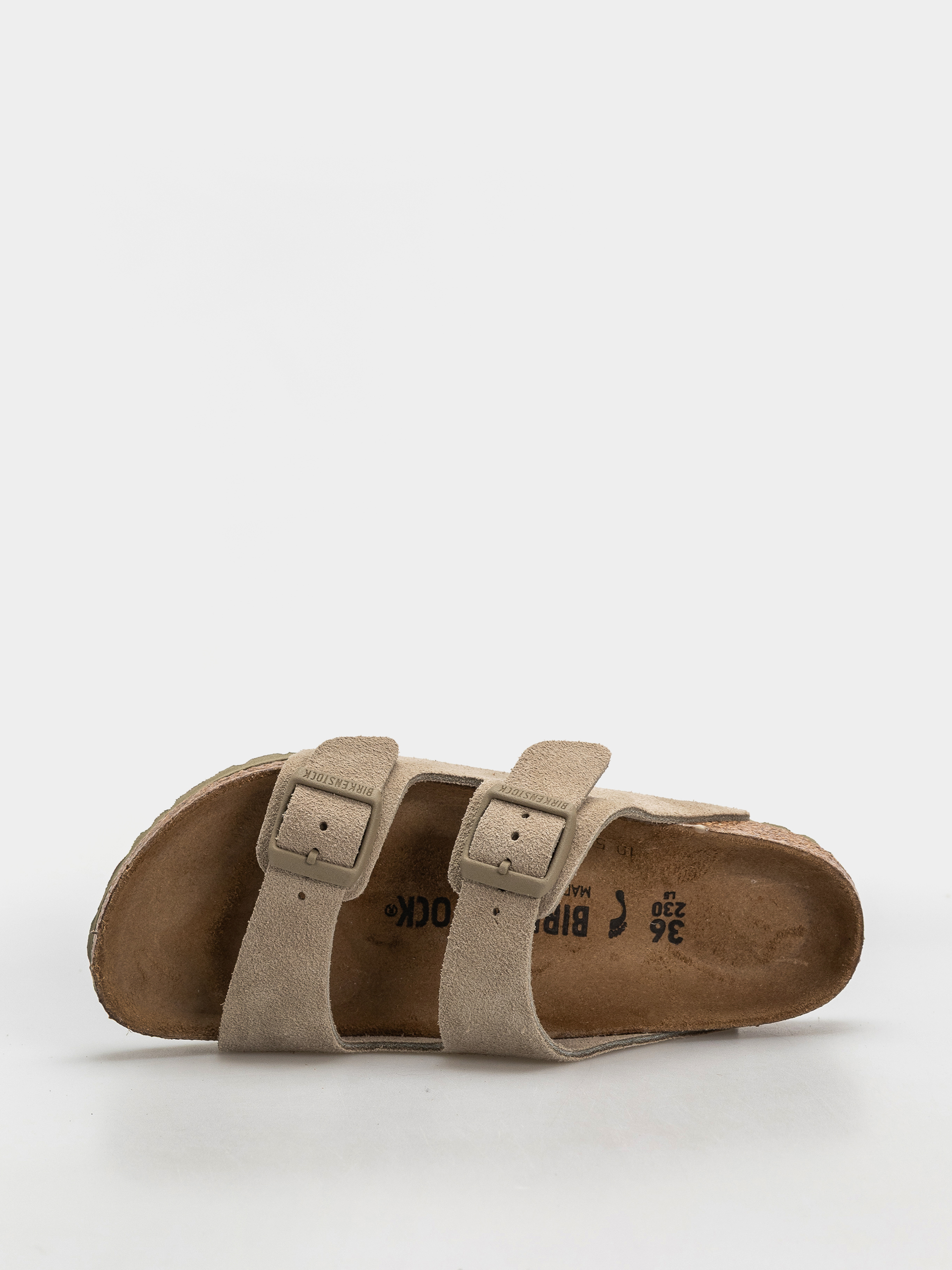 Чехли Birkenstock Arizona Suede Leather Narrow (faded khaki)
