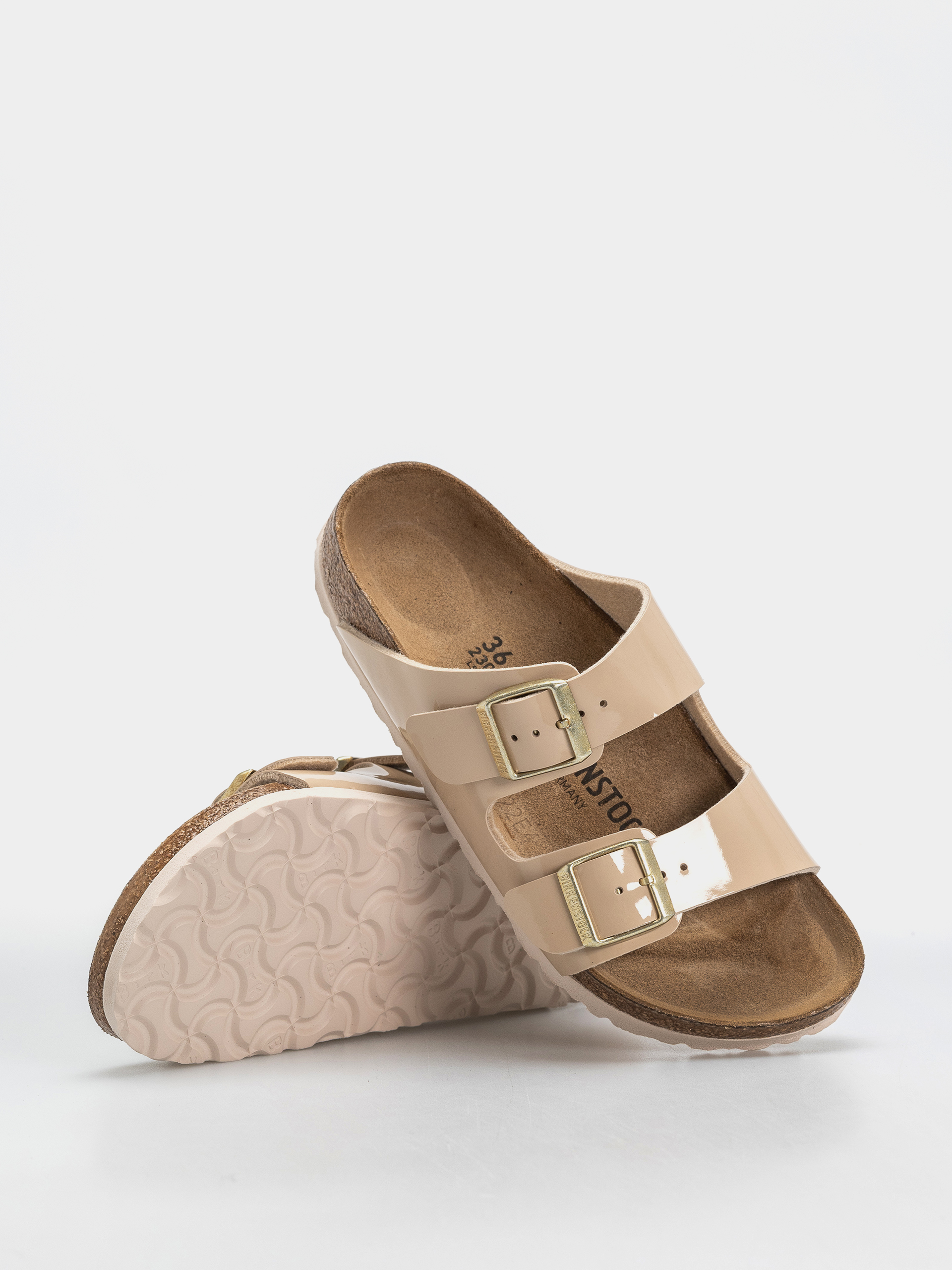 Чехли Birkenstock Arizona Birko Flor Patent Narrow Wmn (sand)
