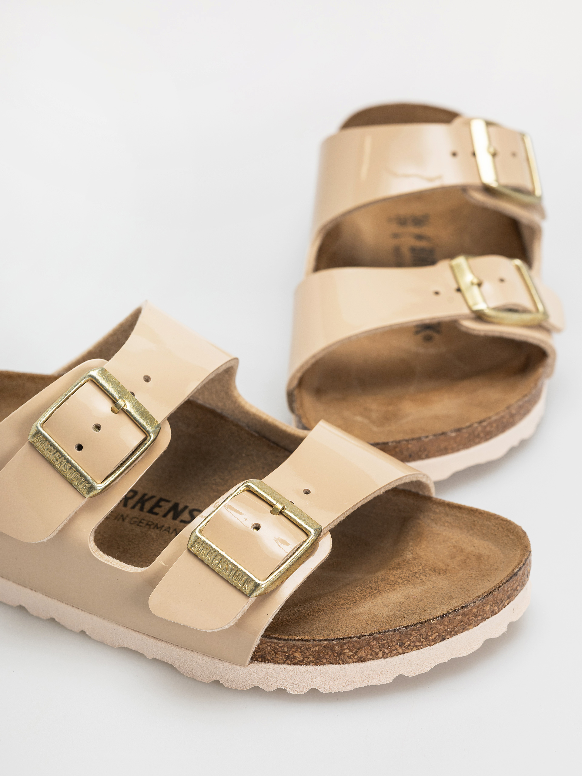 Чехли Birkenstock Arizona Birko Flor Patent Narrow Wmn (sand)