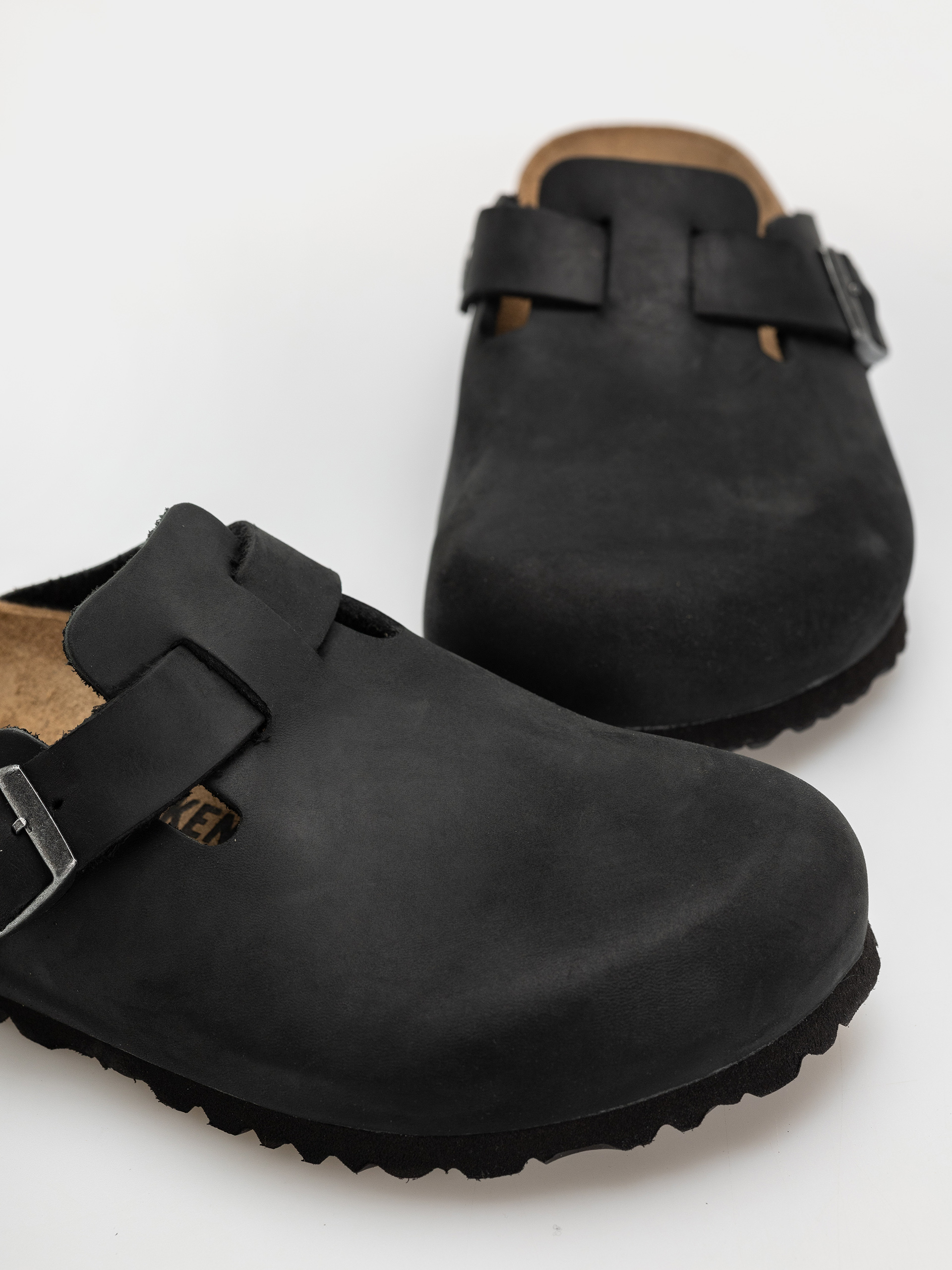 Чехли Birkenstock Boston Oiled Leather Regular (black)