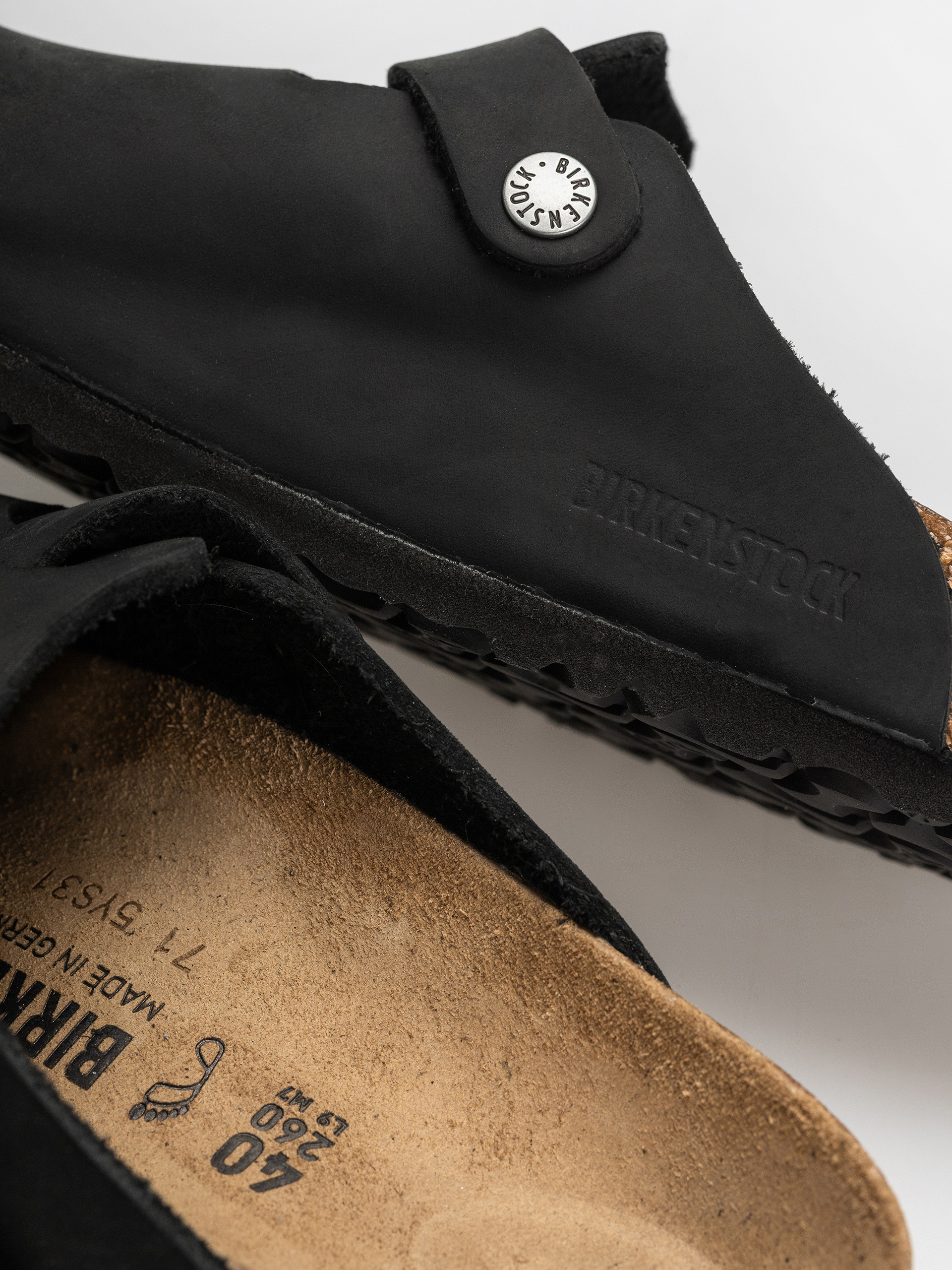 Чехли Birkenstock Boston Oiled Leather Regular (black)