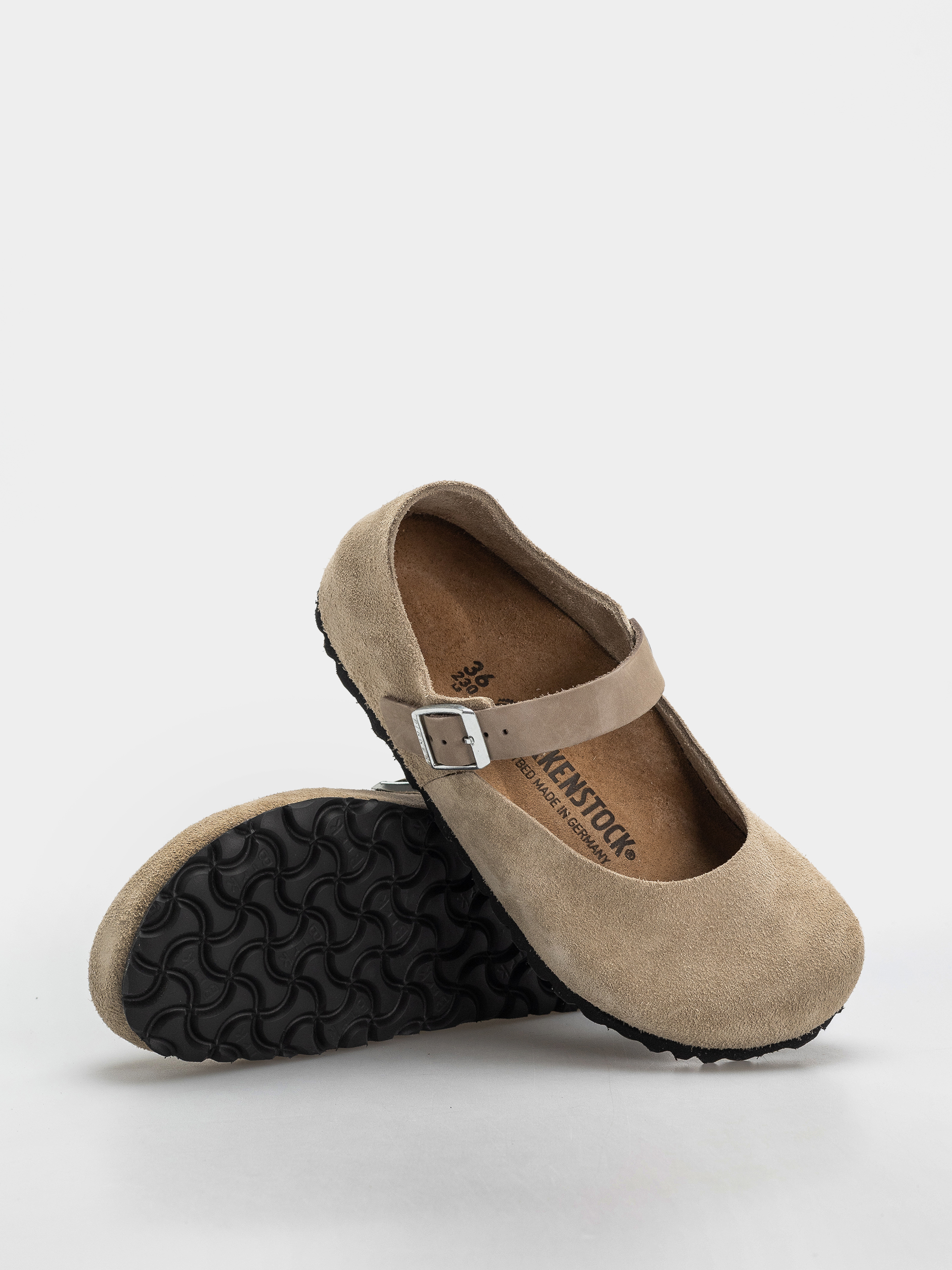 Чехли Birkenstock Mantova Suede Leather Narrow Wmn (taupe)