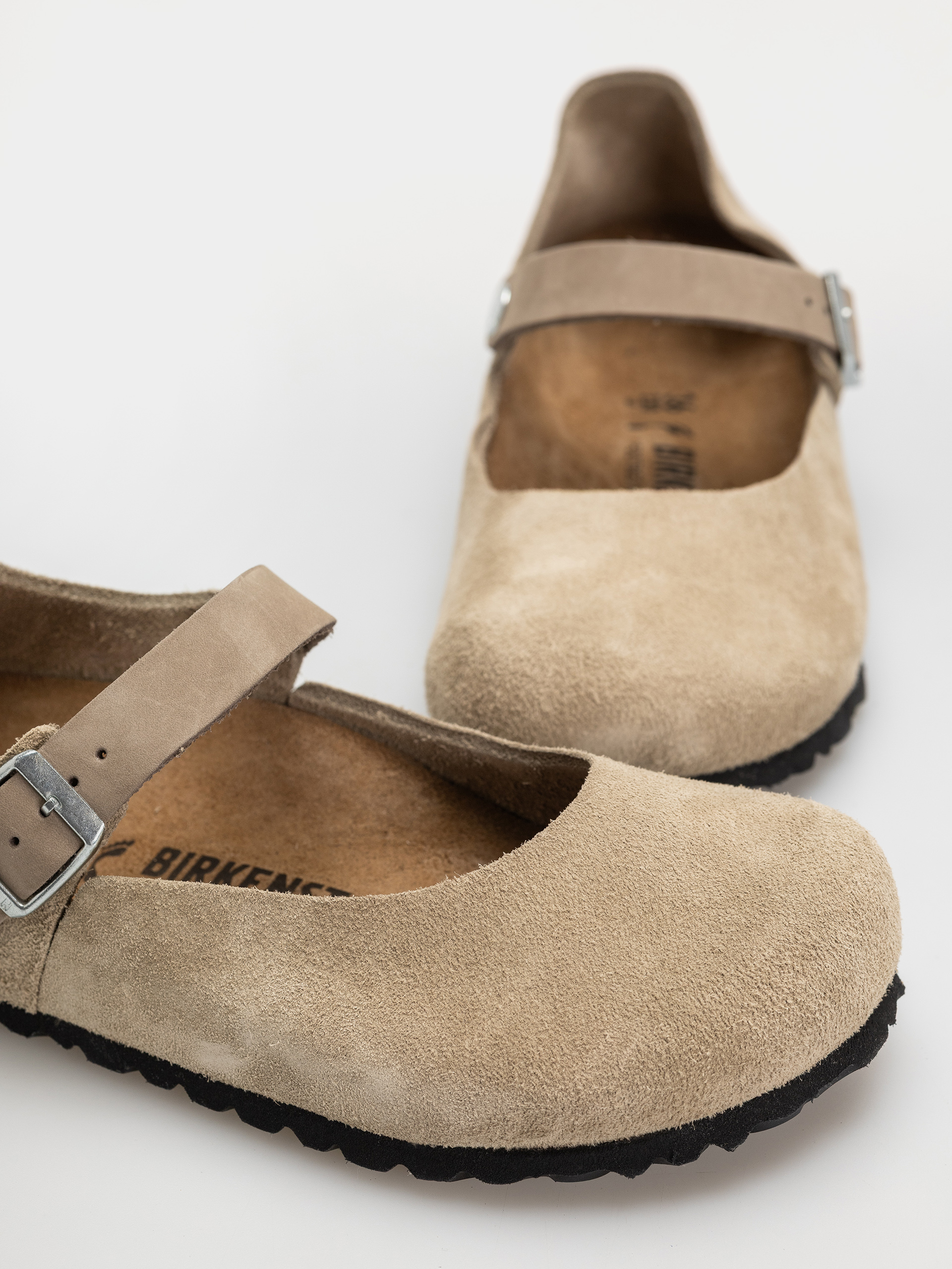 Чехли Birkenstock Mantova Suede Leather Narrow Wmn (taupe)