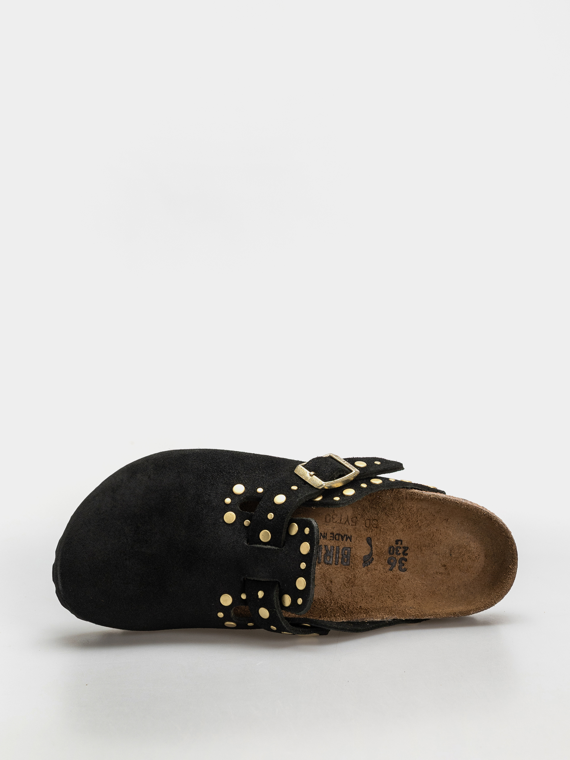 Чехли Birkenstock Boston Rivets Suede Leather Narrow Wmn (black)