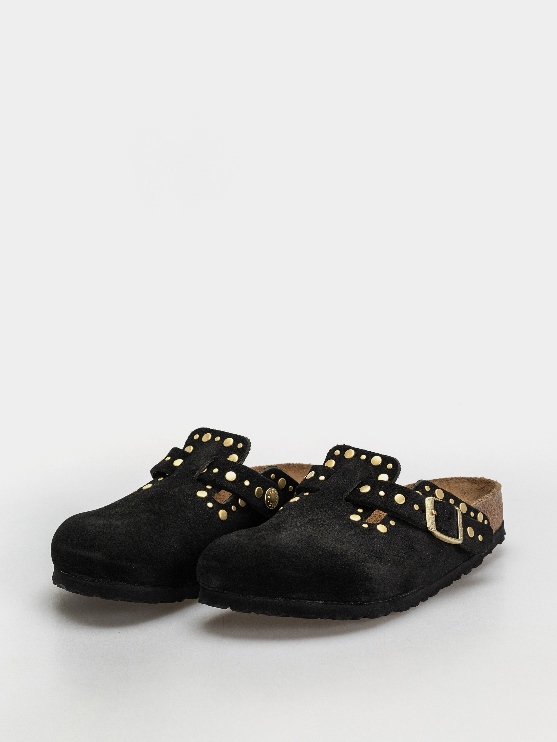 Чехли Birkenstock Boston Rivets Suede Leather Narrow Wmn (black)